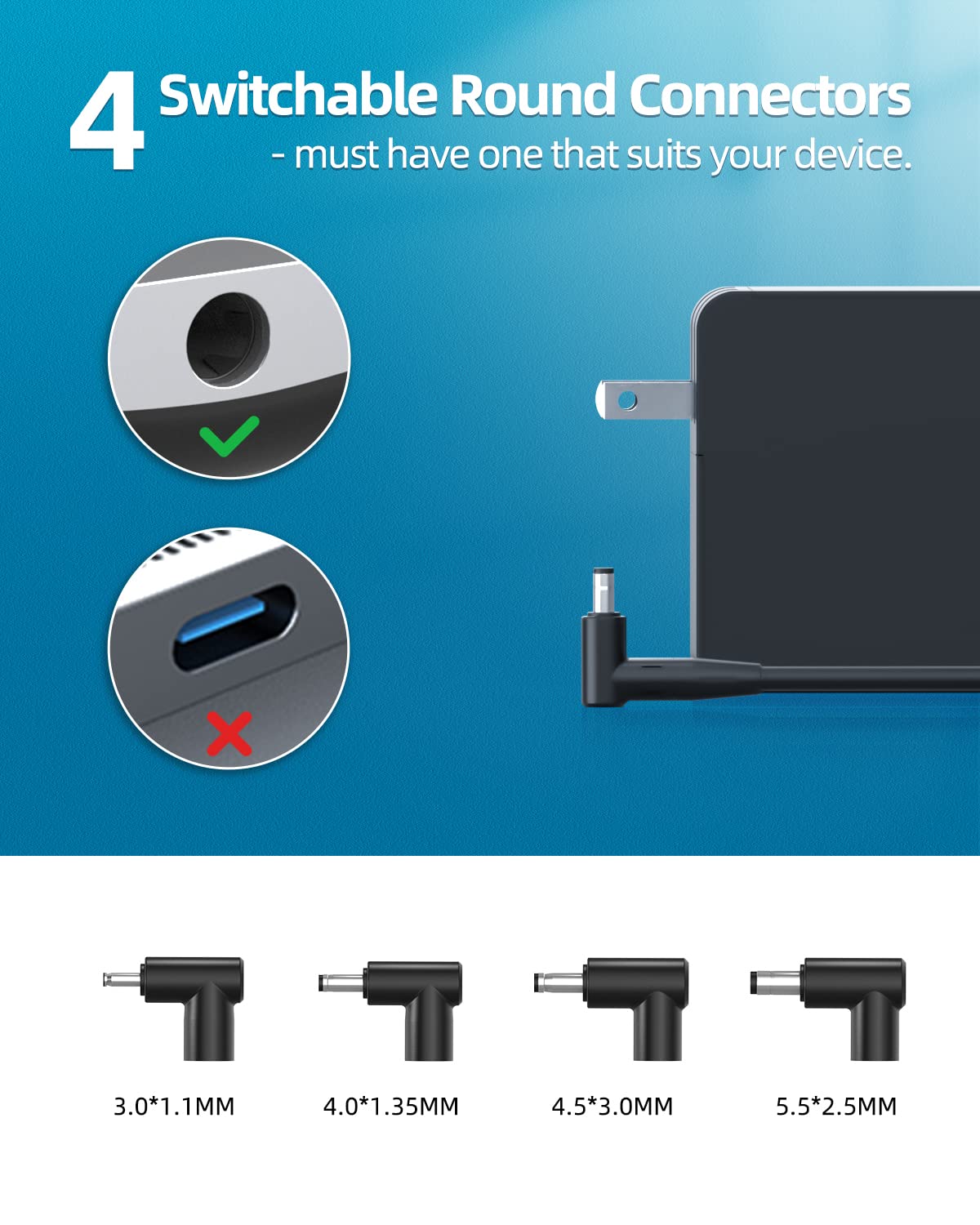 Foto 4 pulgar | Cargador Portátil Superer Para Asus De 65 W, 45 W, 33 W, 19 V - Venta Internacional.