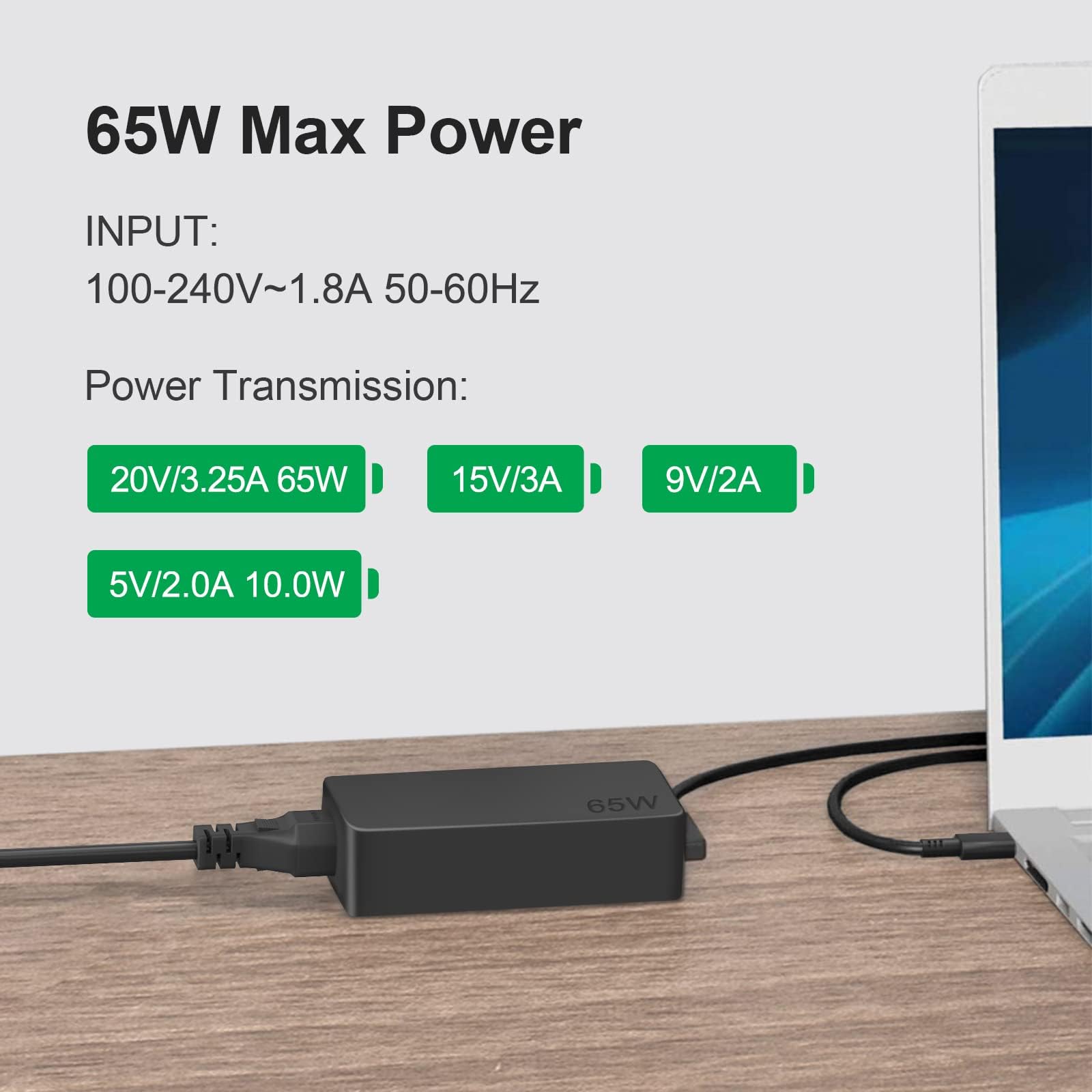 Foto 4 pulgar | Cargador Usb C Dzytnsy 65w Para Lenovo Thinkpad/yoga/chromeboo - Venta Internacional.