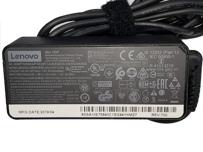 Foto 1 | Cargador Para Portátil, Adaptador De Corriente Alterna Usb Tipo C De 45 W - Lenovo - Venta Internacional.