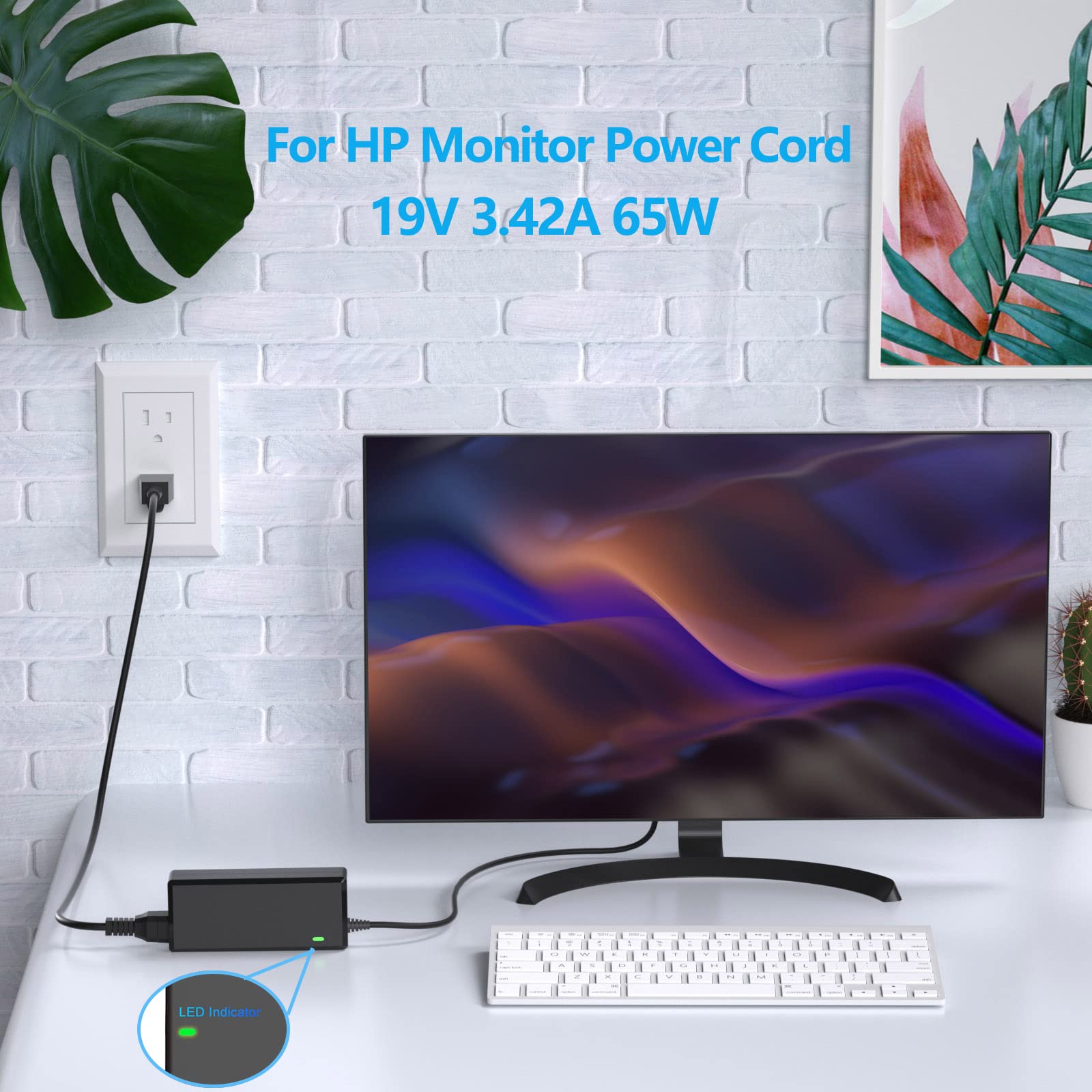 Foto 6 pulgar | Fuente De Alimentación Para Hp Monitor 27 25 23.8 23 21.5 20 19v - Venta Internacional.
