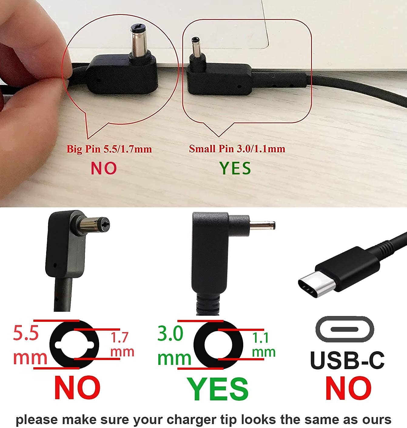 Foto 2 | Cargador De Batería Portátil De Repuesto De 65 W, 19 V Y 3,42 A Para Acer - Venta Internacional.