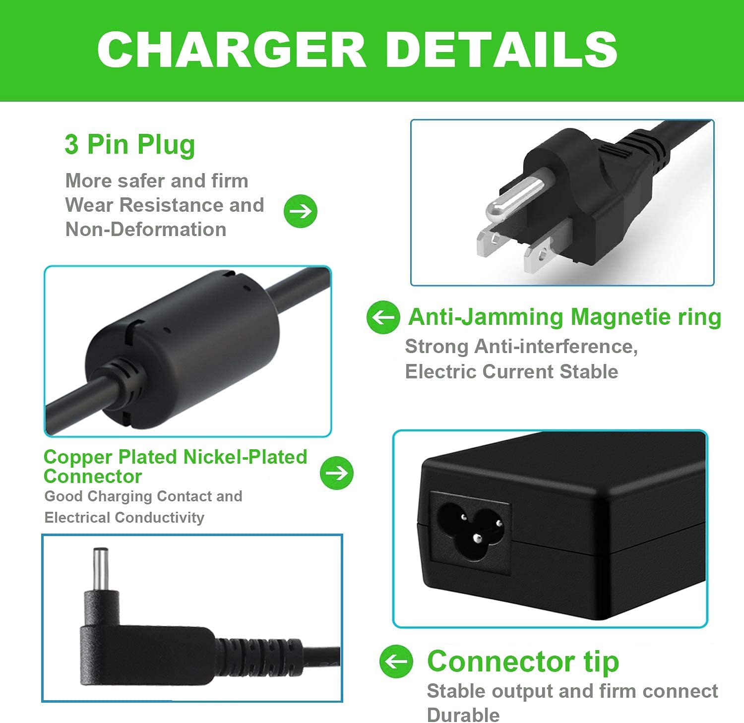 Foto 5 pulgar | Cargador De Batería Portátil De Repuesto De 65 W, 19 V Y 3,42 A Para Acer - Venta Internacional.
