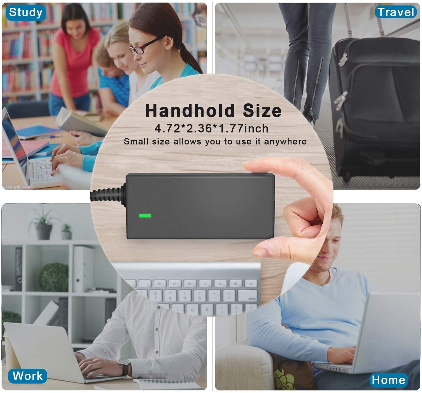 Foto 7 | Cargador De Batería Portátil De Repuesto De 65 W, 19 V Y 3,42 A Para Acer - Venta Internacional.