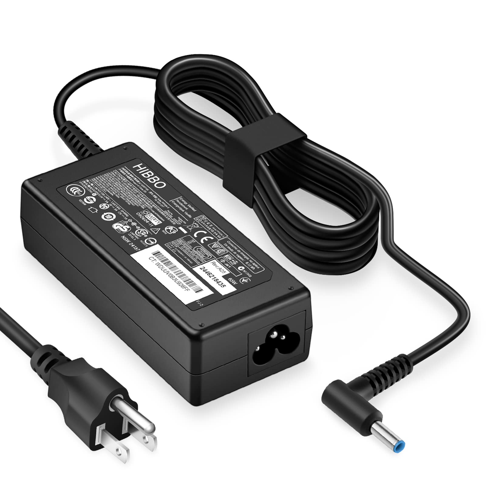 Foto 2 pulgar | Adaptador De Corriente Charger Hibbo De 65 W Y 45 W Con Punta Azul Inteligente Para Hp La - Venta Internacional.