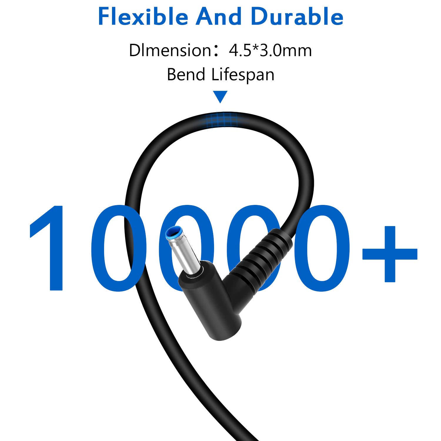 Foto 6 pulgar | Adaptador De Corriente Charger Hibbo De 65 W Y 45 W Con Punta Azul Inteligente Para Hp La - Venta Internacional.