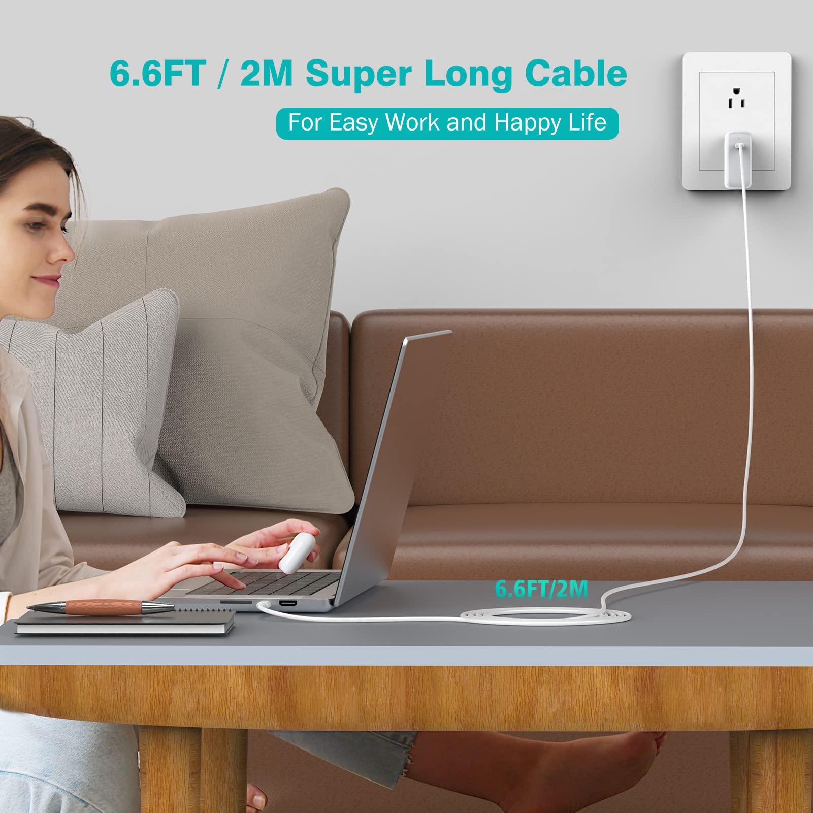 Foto 7 pulgar | Adaptador De Corriente Usb C Charger Ifeart De 67 W Para Macbook Air/pro - Venta Internacional.