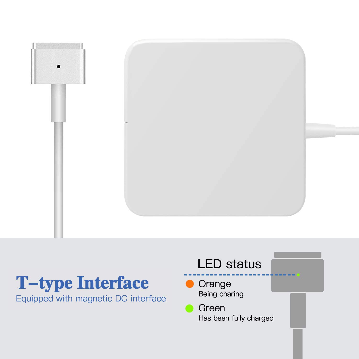 Foto 3 | Adaptador De Corriente Alterna Charger E-powind De 45 W Para Mac Book Air 11/13 - Venta Internacional.