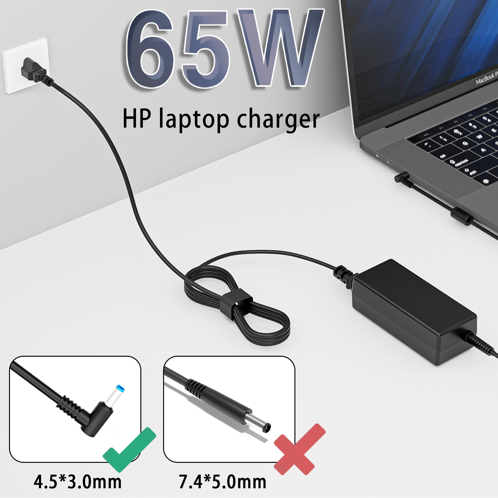 Foto 2 | Cargador Portátil Wzxhu De 65 W, 19,5 V, 3,3 A, De Repuesto Para Hp - Venta Internacional.