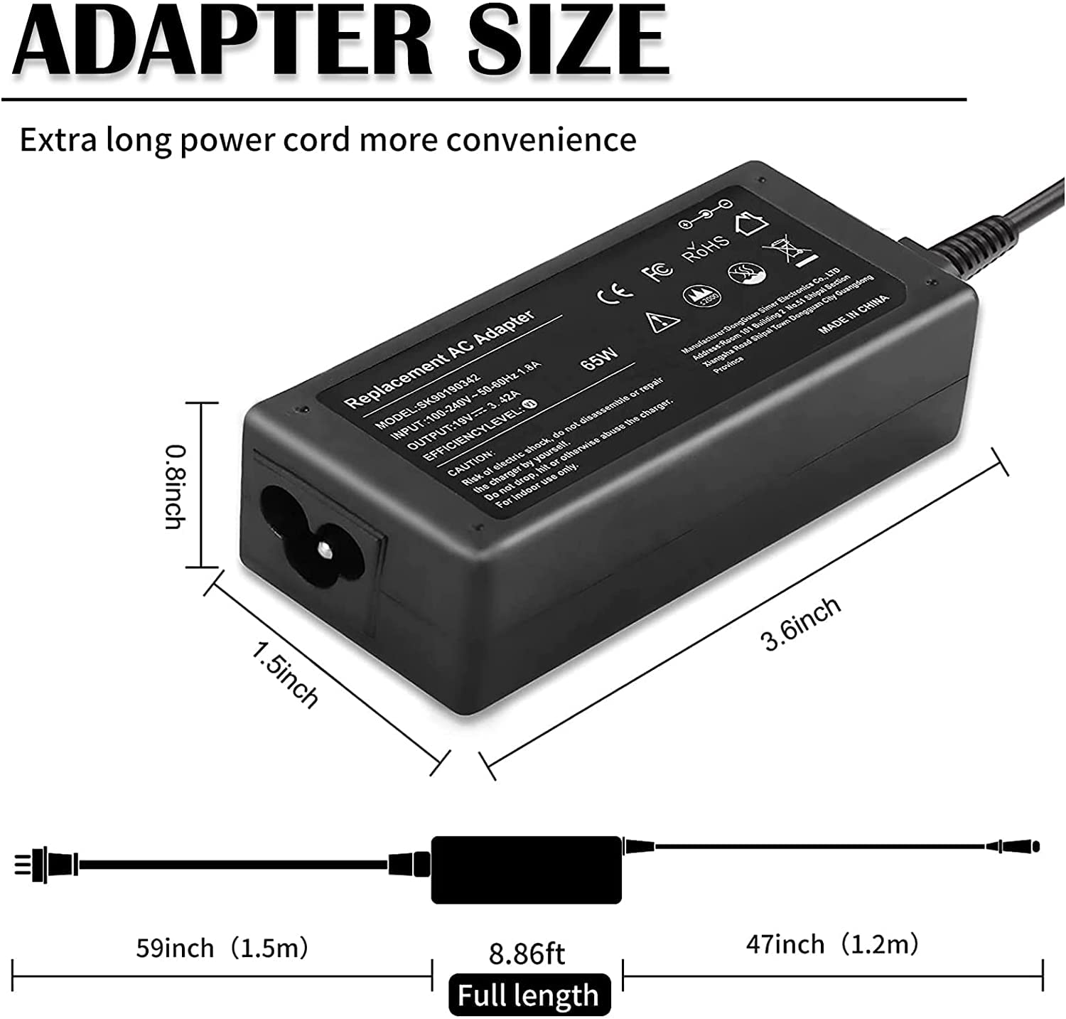 Foto 4 pulgar | Cargador Portátil Tskybear 65w 20v 3.25a Para Lenovo Thinkpad - Venta Internacional.