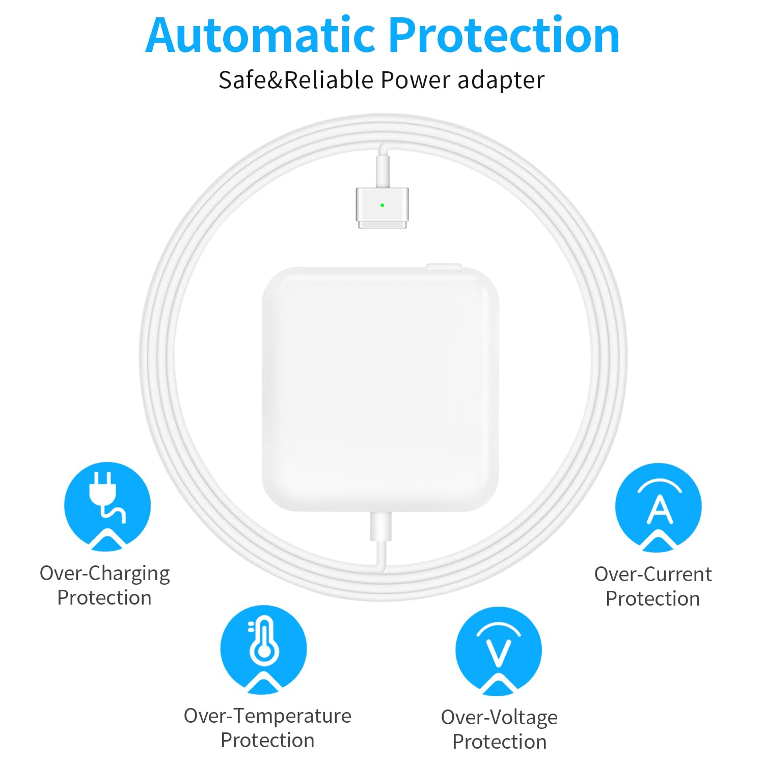 Foto 3 pulgar | Cargador E-powind Magnético Con Punta En T De 60 W Para Mac Book Pro - Venta Internacional.