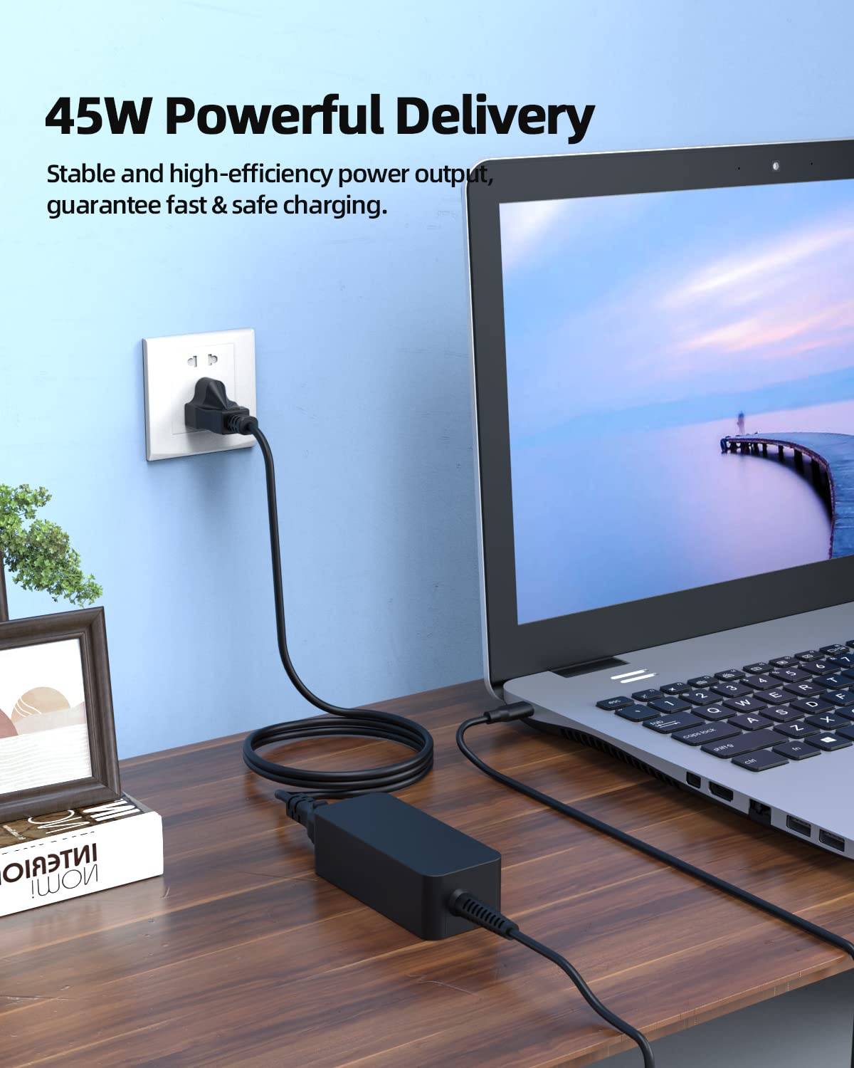 Foto 7 | Cargador Nicpower 45w 20v-2.25a Usb-c Fast Para Hp Chromebook - Venta Internacional.