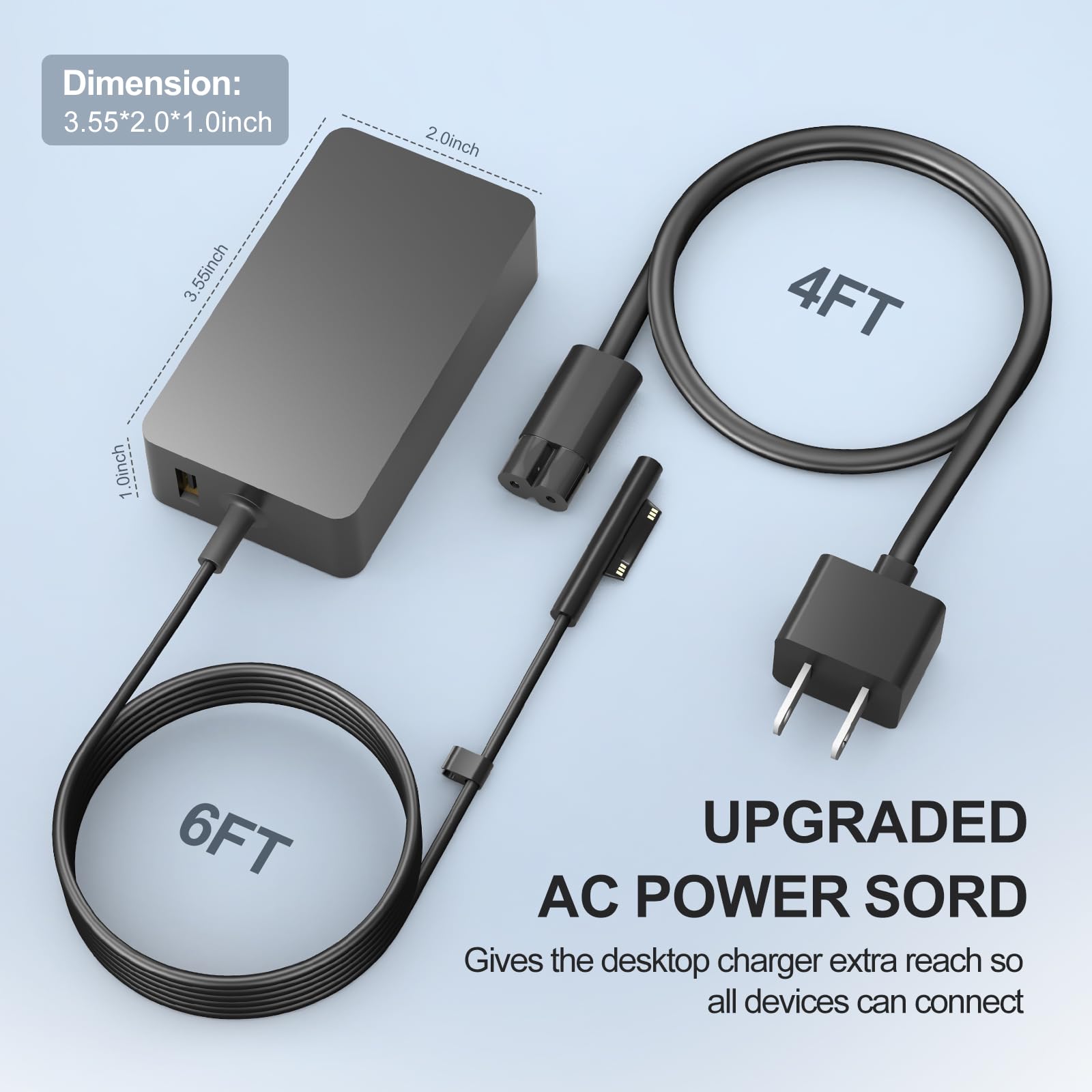 Foto 6 pulgar | Cargador De 65 W Para Microsoft Surface Pro 9, 8, 7+, 7, 6, 5, 4,  - Venta Internacional.