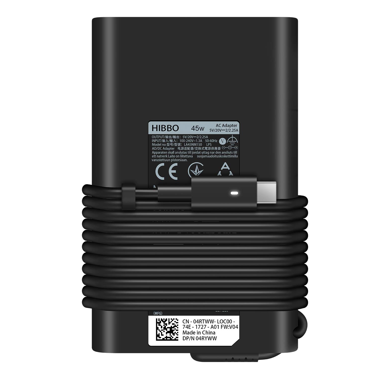 Foto 2 pulgar | Adaptador De Alimentación Rápida Charger Hibbo Usb C De 45 W Para Portátil Dell - Venta Internacional.