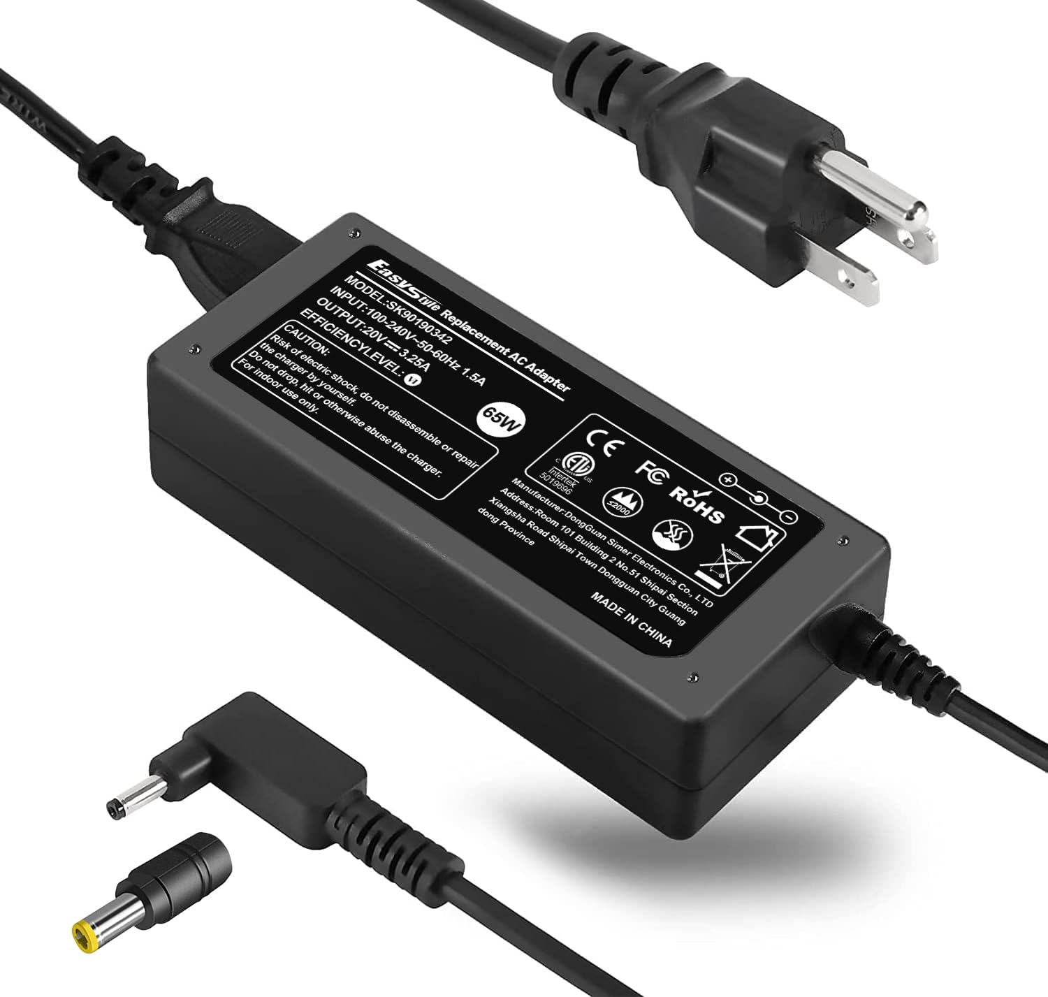 Foto 2 pulgar | Adaptador Ac Easy Style De 65 W, 19 V Y 3,42 A De Repuesto Para Acer - Venta Internacional.