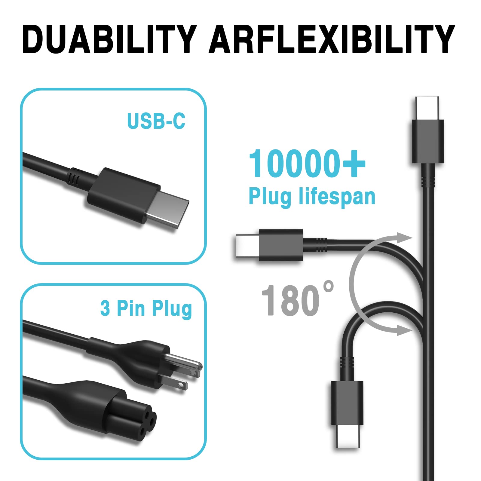 Foto 3 pulgar | Cargador Ybruzrub 65w 45w Usb C Para Dell Latitude 5520 5420 - Venta Internacional.
