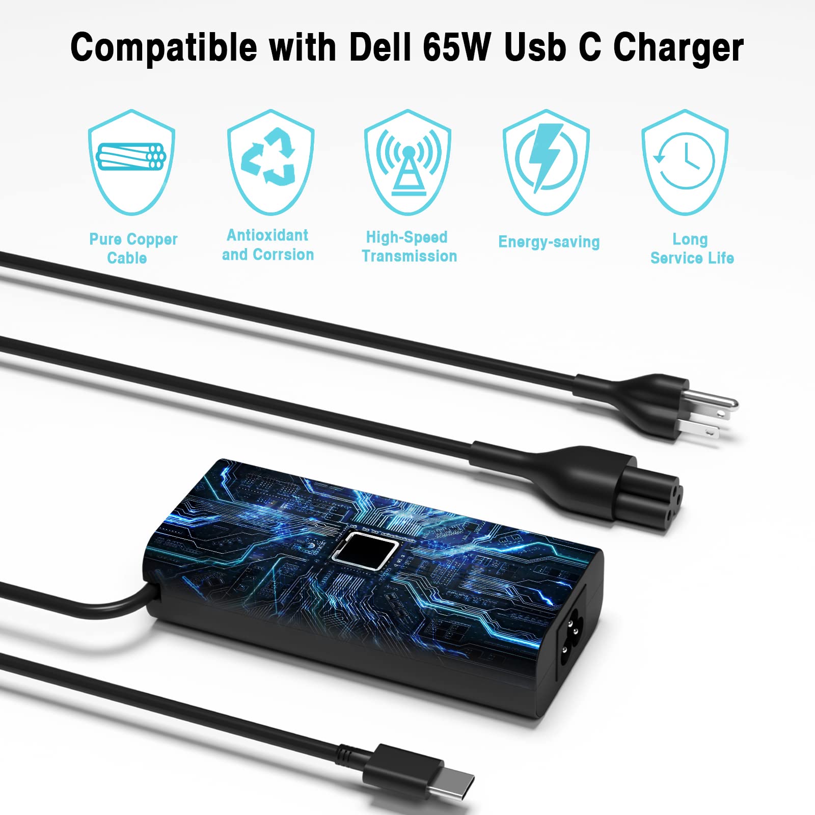 Foto 6 pulgar | Cargador Ybruzrub 65w 45w Usb C Para Dell Latitude 5520 5420 - Venta Internacional.