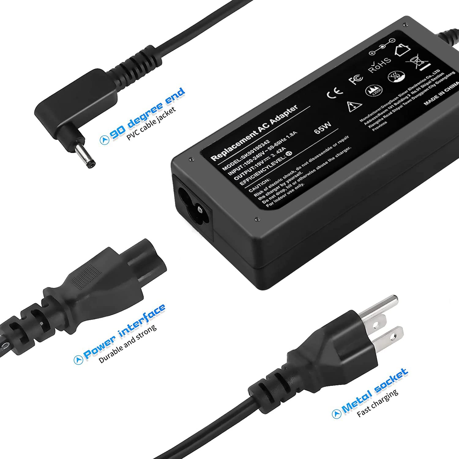 Foto 6 pulgar | Adaptador Ac Easy Style De 65 W, 19 V Y 3,42 A para Acer Repuesto de alta calidad - Venta Internacional.