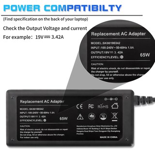 Foto 6 | Adaptador Ac Easy Style De 65 W, 19 V Y 3,42 A para Acer Repuesto de alta calidad - Venta Internacional.