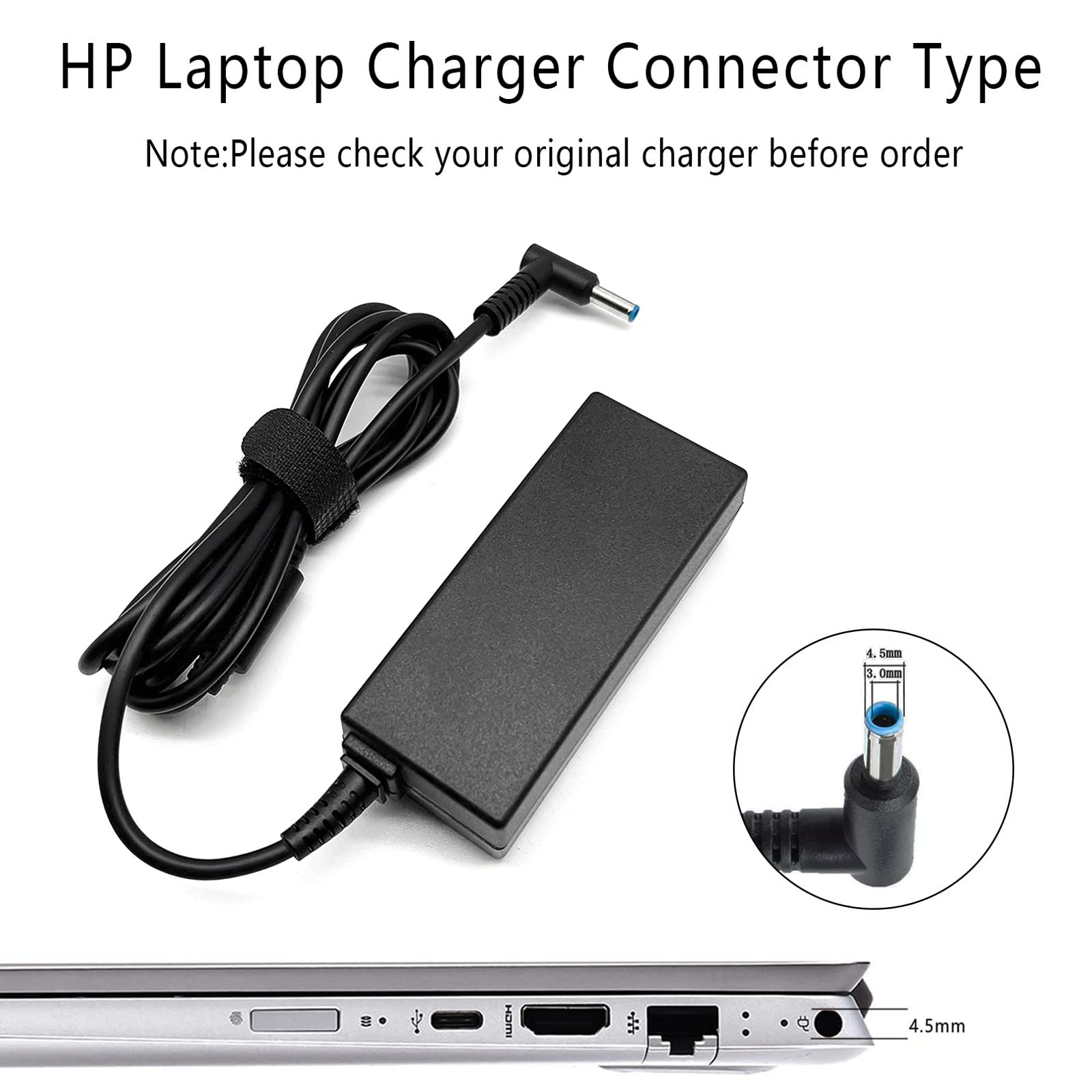 Foto 6 pulgar | Cargador De Portátil Roayewey 45 W, 19,5 V, 2,31 A Para Hp Pavilion X360 - Venta Internacional.