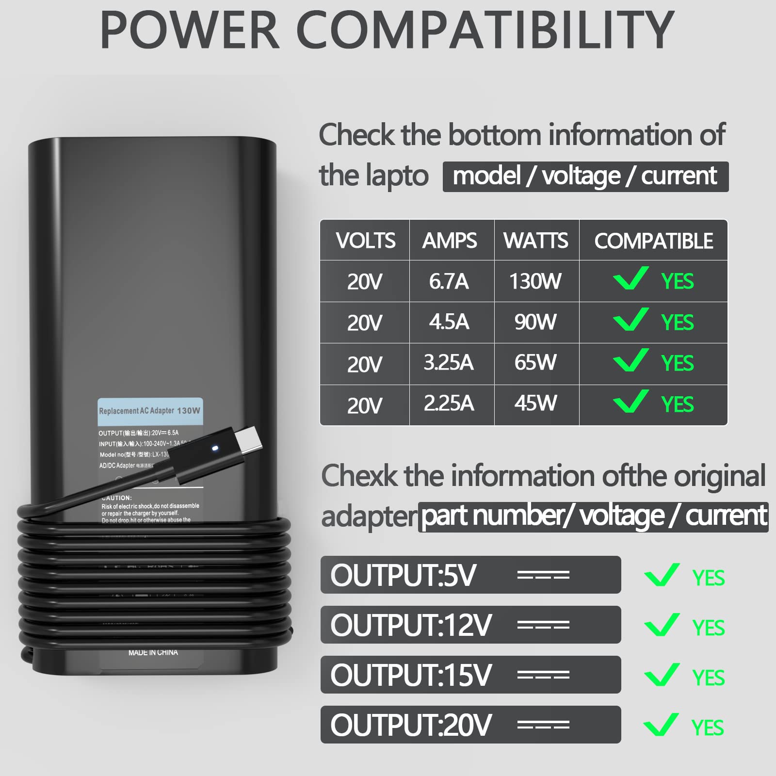 Foto 2 | Cargador Portátil Dell 130 W Usb C Tipo C Xps 15 17 Precision - Venta Internacional.