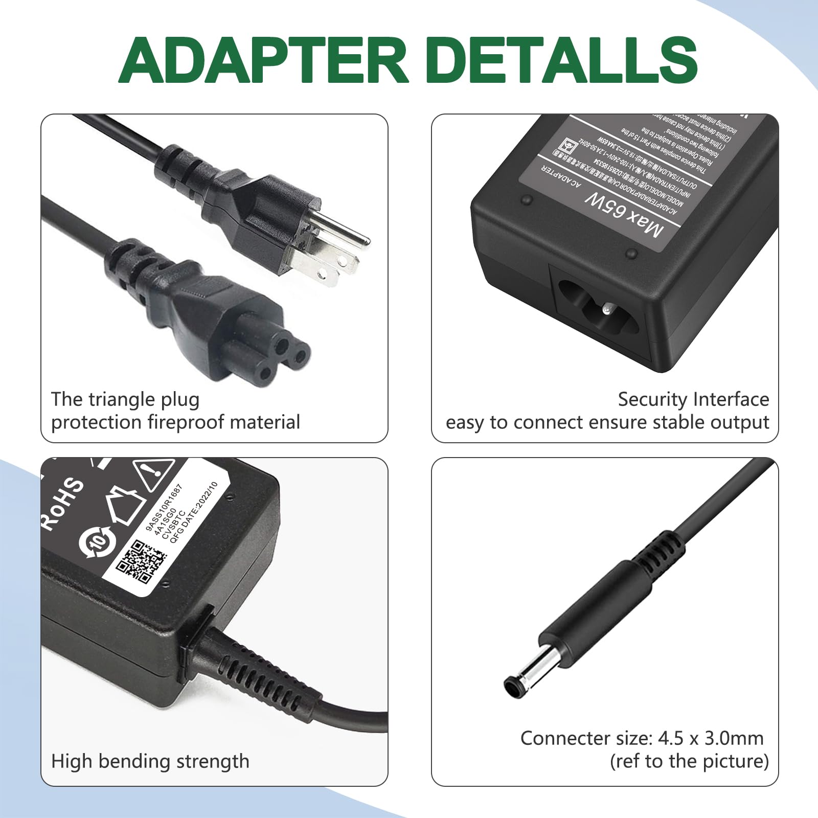 Foto 2 | Cargador Portátil De 65 W Para Dell Inspiron 15 3000 5000 Series - Venta Internacional.
