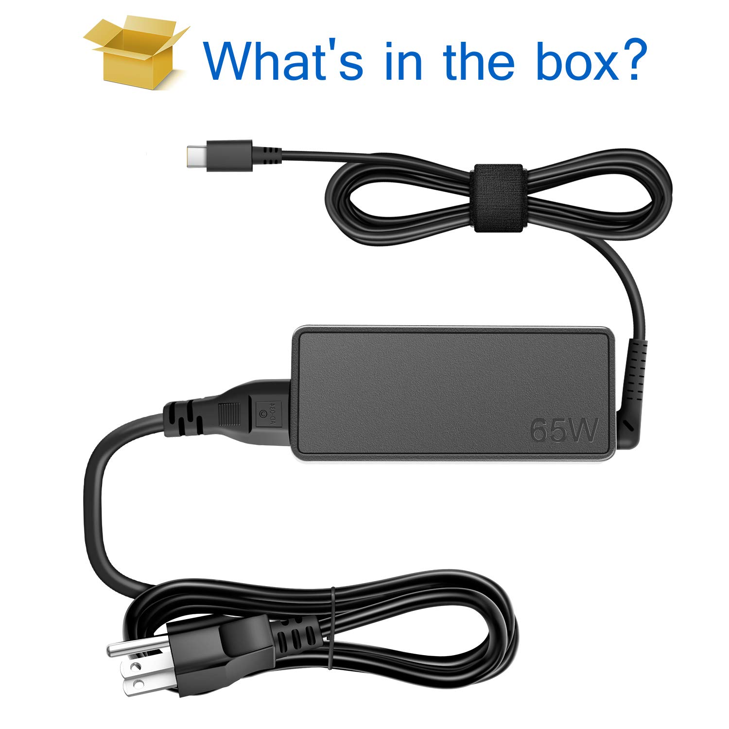 Foto 8 pulgar | Adaptador De Corriente Rápida Charger Hibbo 65w 45w Usb C Para Lenovo La - Venta Internacional.