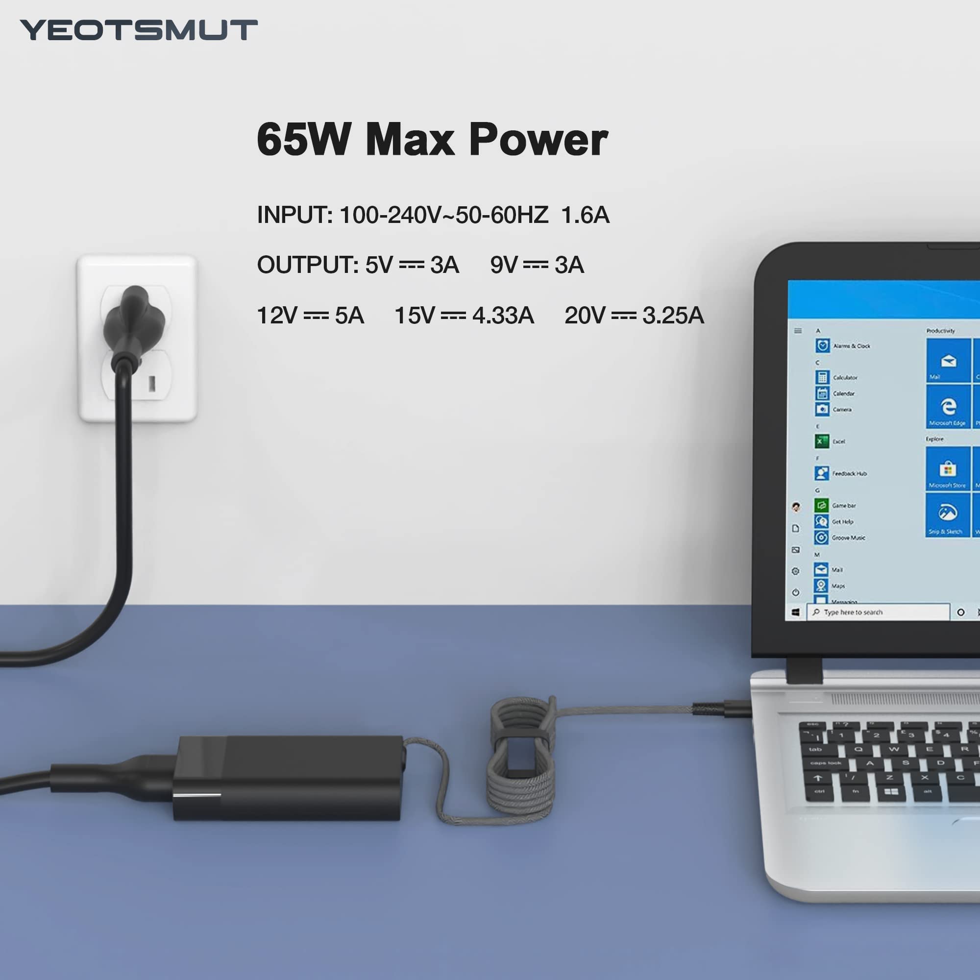 Foto 4 pulgar | Cargador Hp Usb C Slim De 65 W Para Elitebook Chromebook Spectre - Venta Internacional.