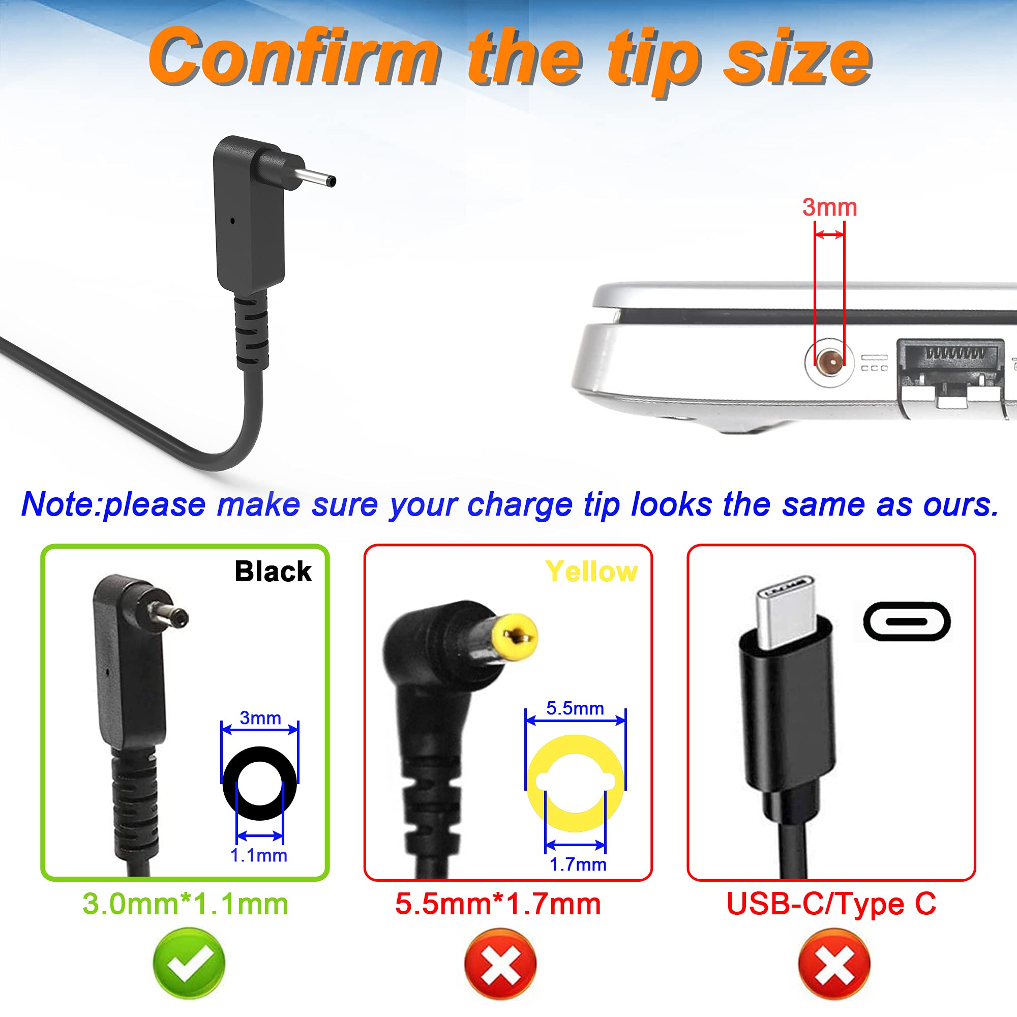 Foto 3 pulgar | Cargador Portátil Wzxhu 65w Para Acer Aspire 5 Chromebook C720 - Venta Internacional.
