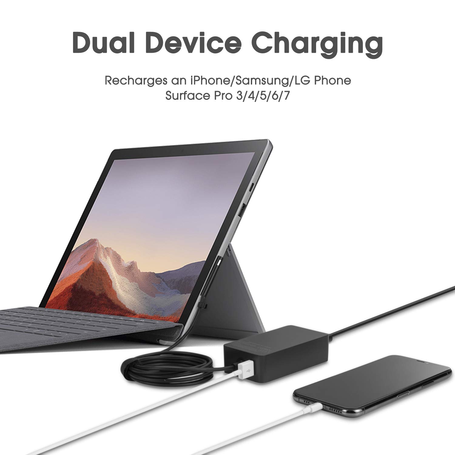 Foto 4 pulgar | Fuente De Alimentación Charger Ptioatns De 65 W Para Surface Pro 3/4/5/6/7/ - Venta Internacional.