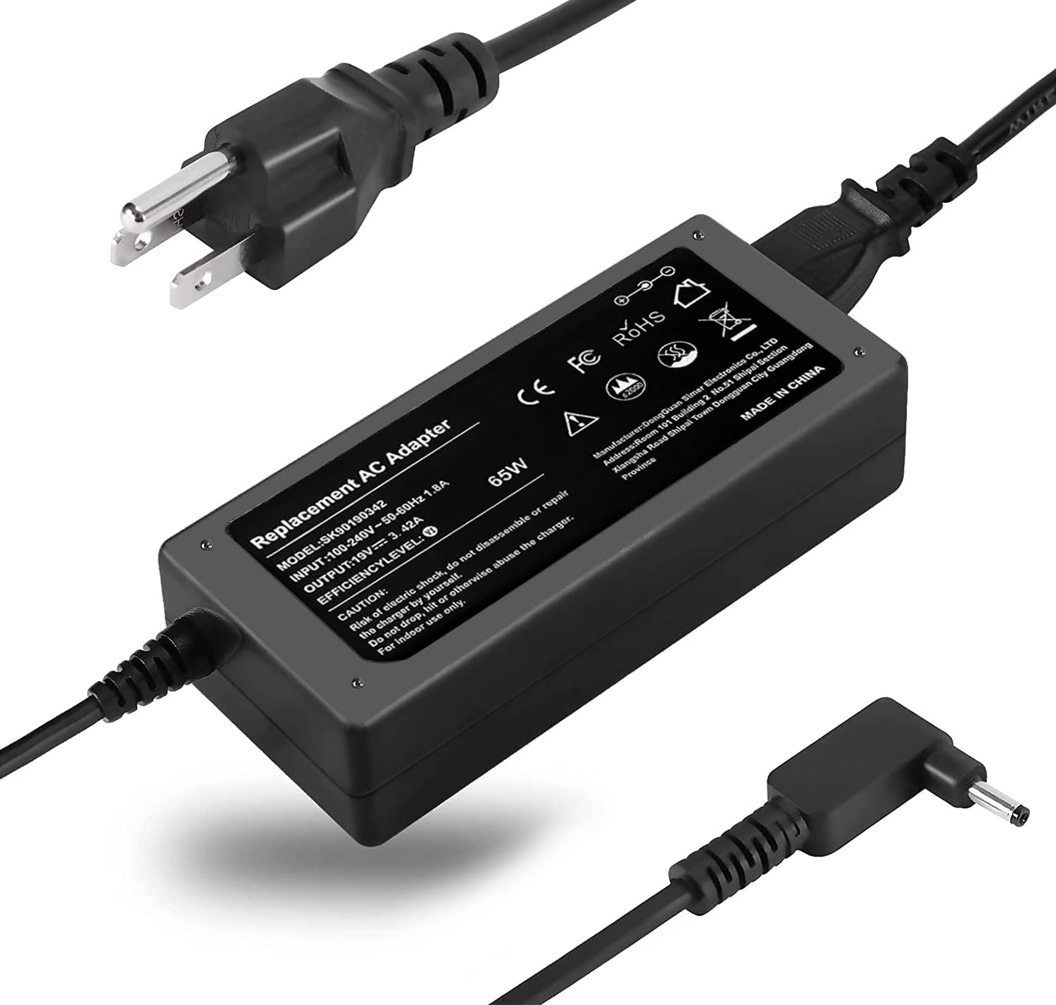 Foto 1 | Cargador Easy Style De 65 W, 19 V, 3,42 A, Para Portátil Acer A13-045n2a - Venta Internacional.