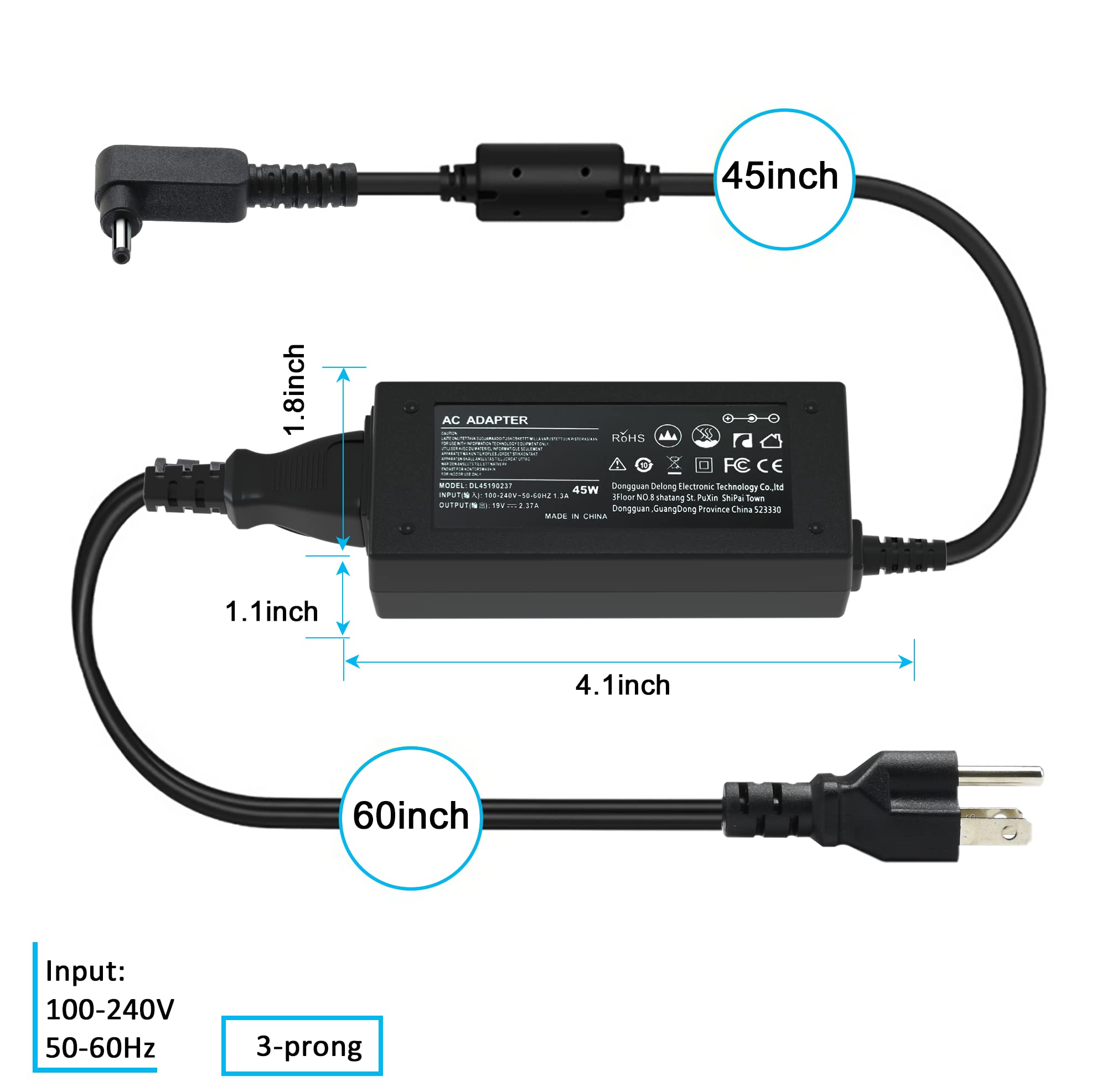 Foto 4 pulgar | Cargador Portátil Onadrive De 45 W Para Acer Aspire 5 A515-55 A515-4 - Venta Internacional.