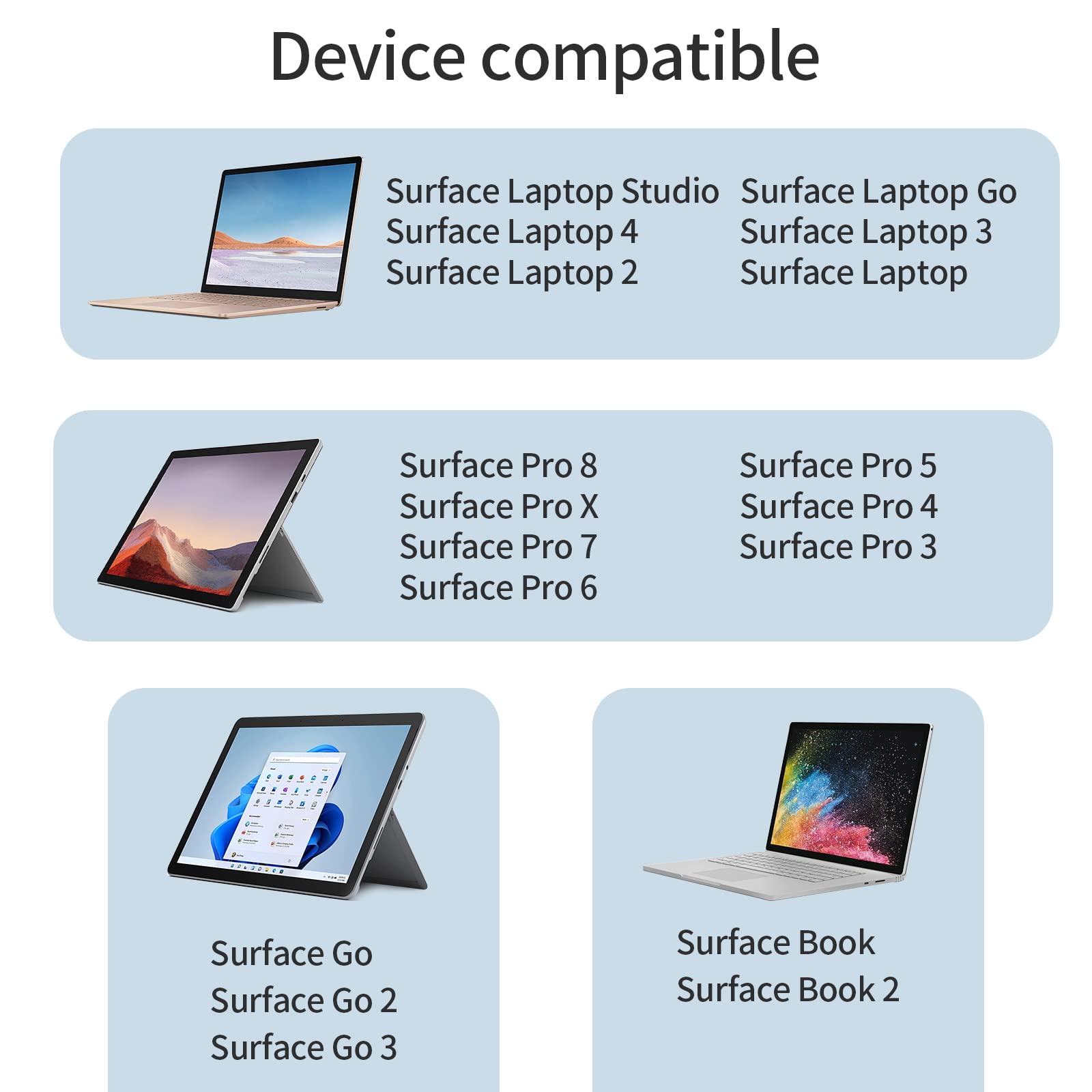 Foto 5 pulgar | Cargador De 65 W Para Microsoft Surface Pro 9/8/7+/7/6/5/4/3/x - Venta Internacional.