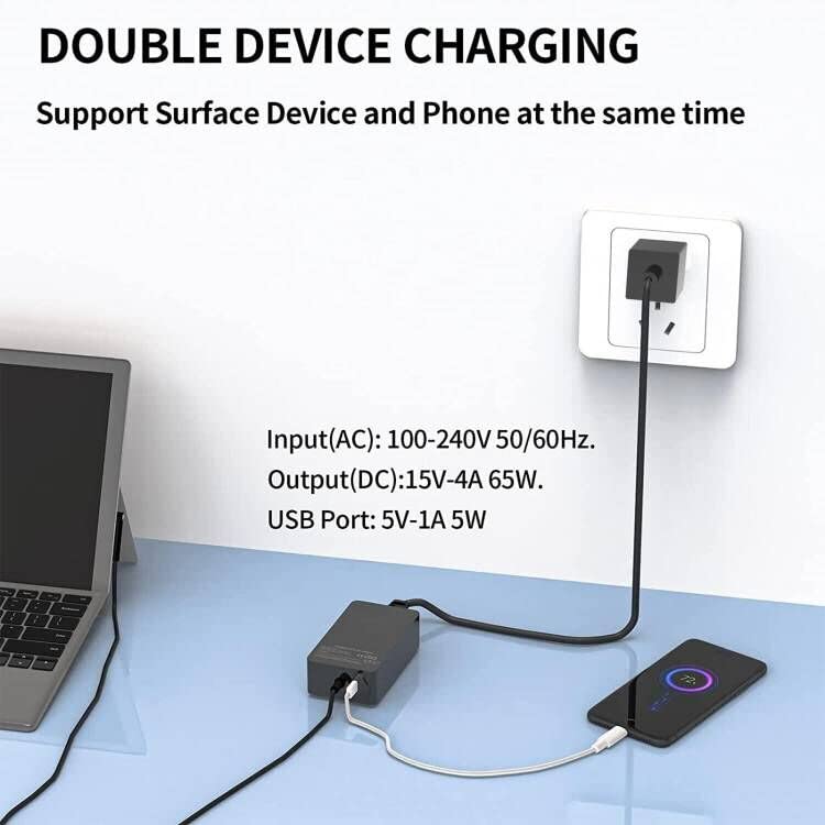 Foto 6 pulgar | Cargador De 65 W Para Microsoft Surface Pro 9/8/7+/7/6/5/4/3/x - Venta Internacional.