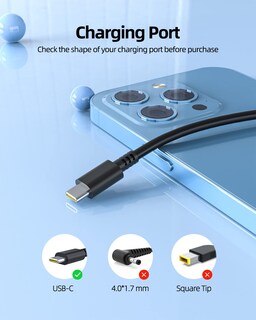 Foto 4 | Cargador Portátil Superer 65w 45w Usb C Para Lenovo Thinkpad Yog - Venta Internacional.
