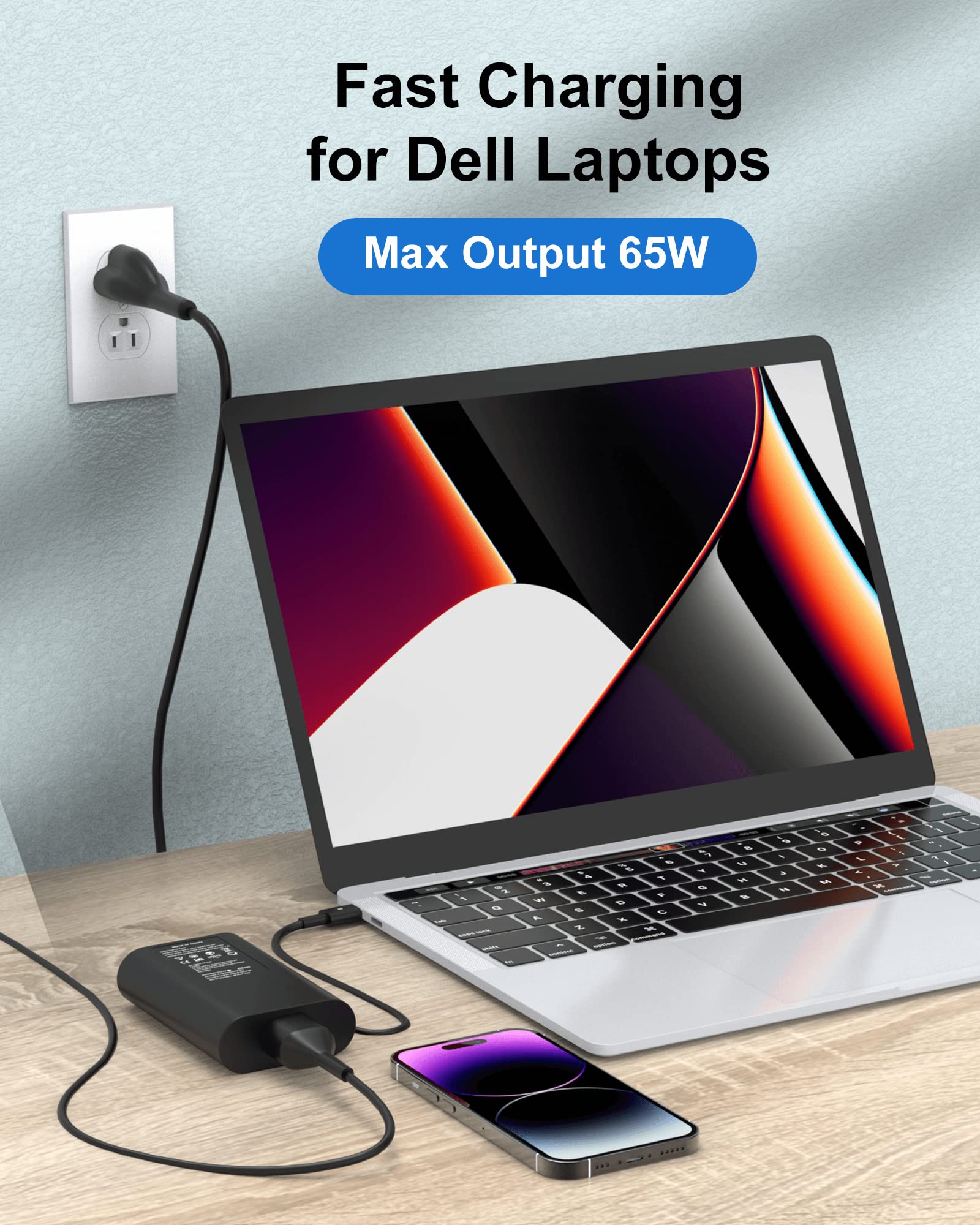 Foto 4 pulgar | Cargador Usb-c Yllkjjt De 65 W Y 60 W Para Dell Latitude 5540 5530 54 - Venta Internacional.
