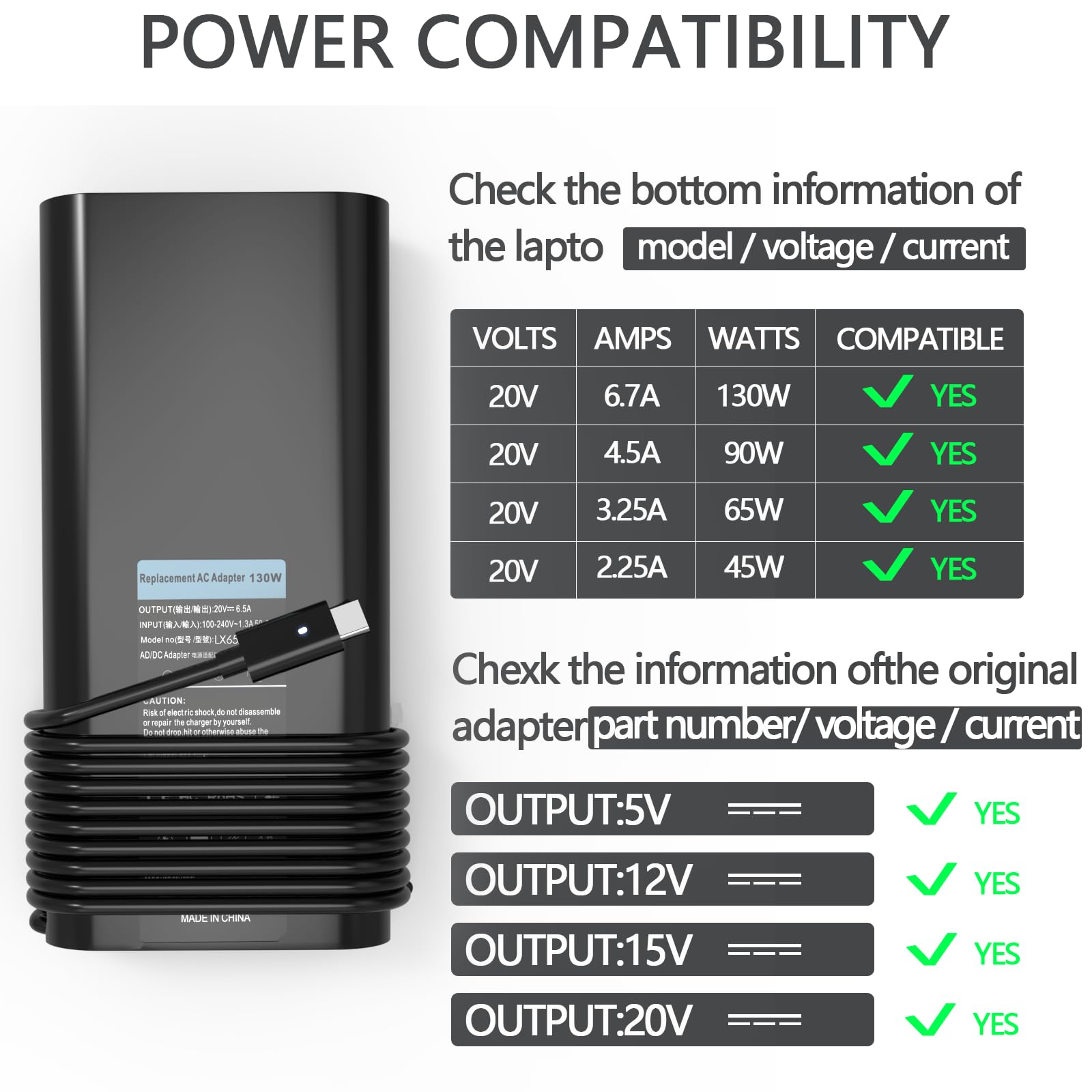 Foto 3 pulgar | Cargador Portátil Dell, Adaptador De Corriente Usb C De 130 W Para Precisión - Venta Internacional.