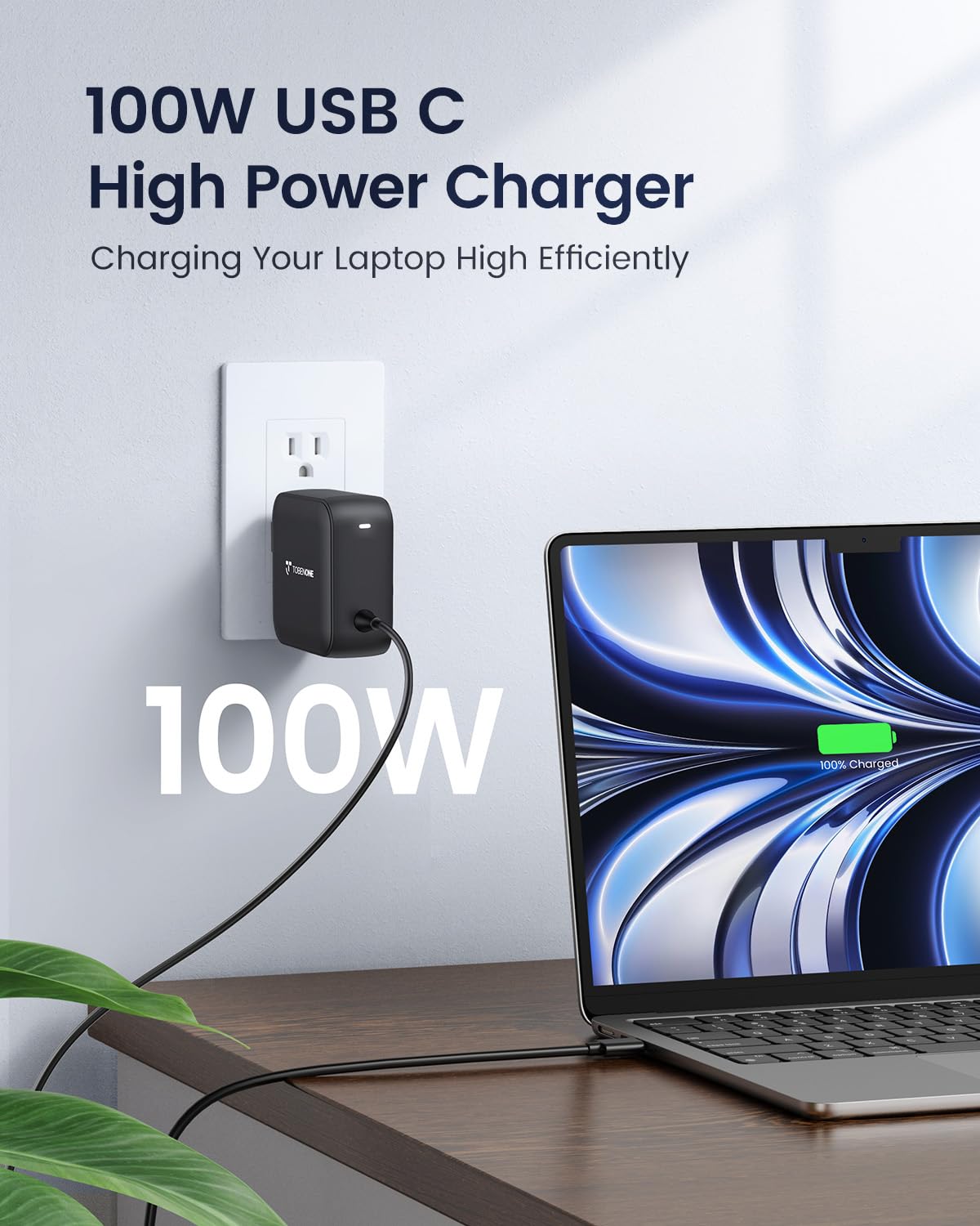 Foto 3 pulgar | Cargador Portátil Tobenone 100w Usb C Gan Iii Pd3.0 Para Macbook - Venta Internacional.