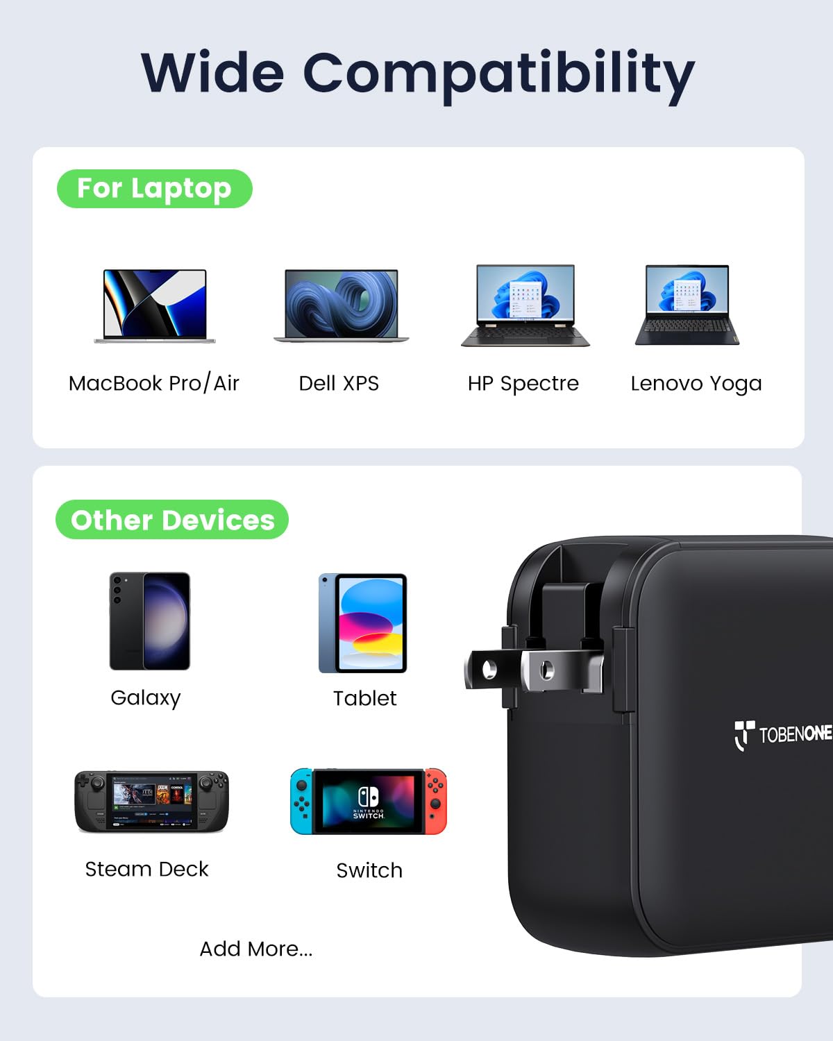 Foto 4 pulgar | Cargador Portátil Tobenone 100w Usb C Gan Iii Pd3.0 Para Macbook - Venta Internacional.