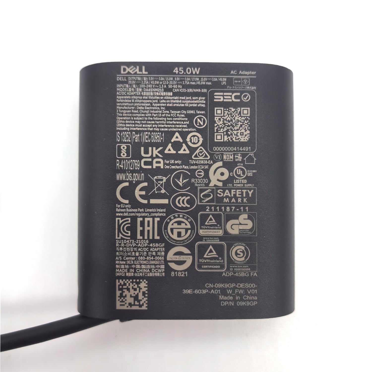 Foto 2 pulgar | Cargador Dell Gan Usb Tipo C Usb C Ac, 45 W, Xps 9315 - Venta Internacional.