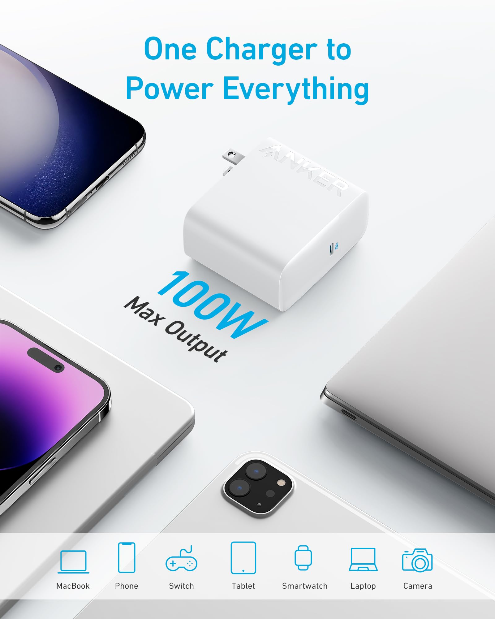 Foto 4 pulgar | Cargador Anker Usb C De 100 W Para Mac Book Pro, Samsung, Ipad Pro - Venta Internacional.