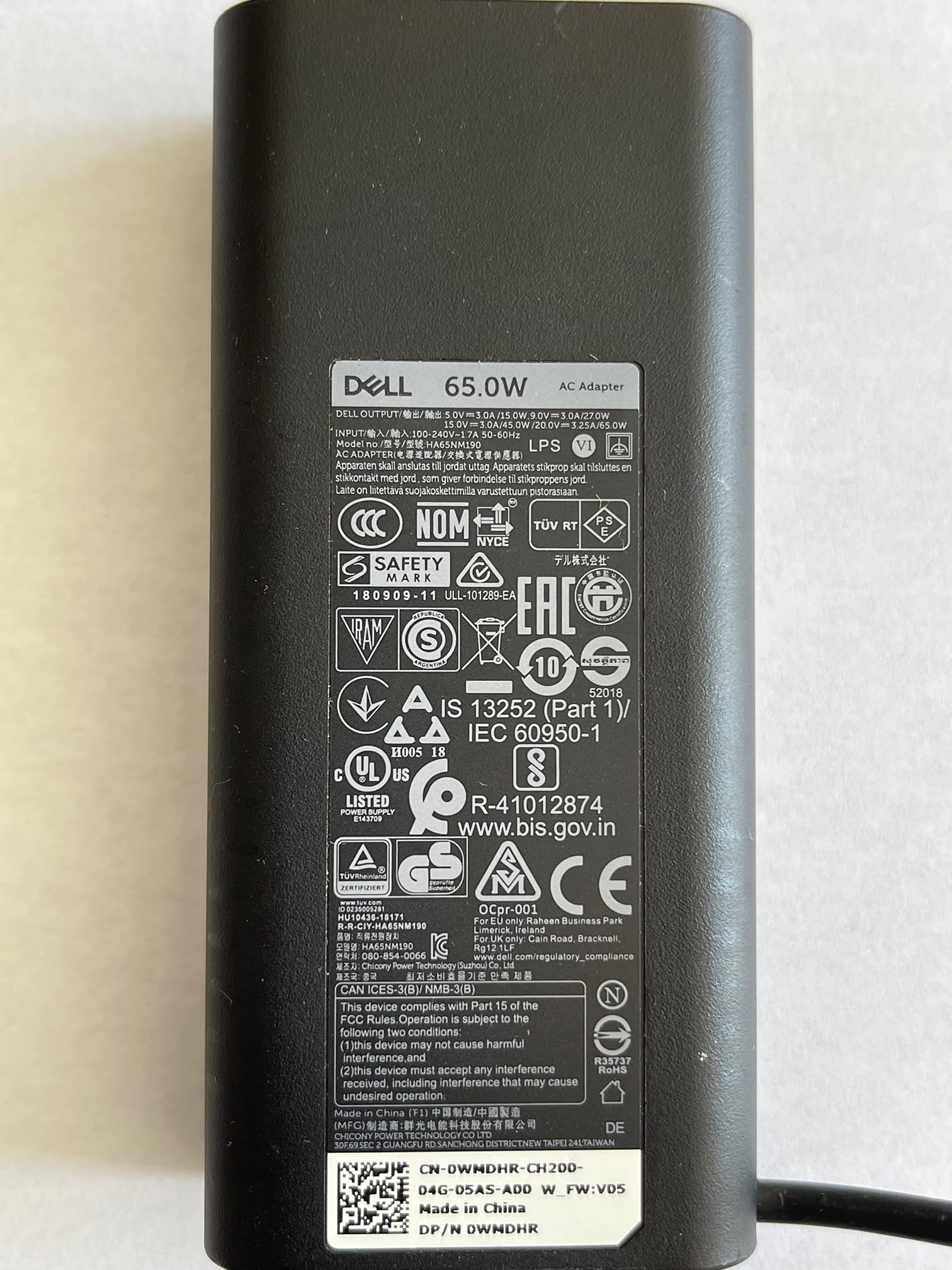 Foto 6 pulgar | Adaptador Ac Dell De 65 W Tipo C Para Chromebook 2 En 1 Dell 11 3100 - Venta Internacional.