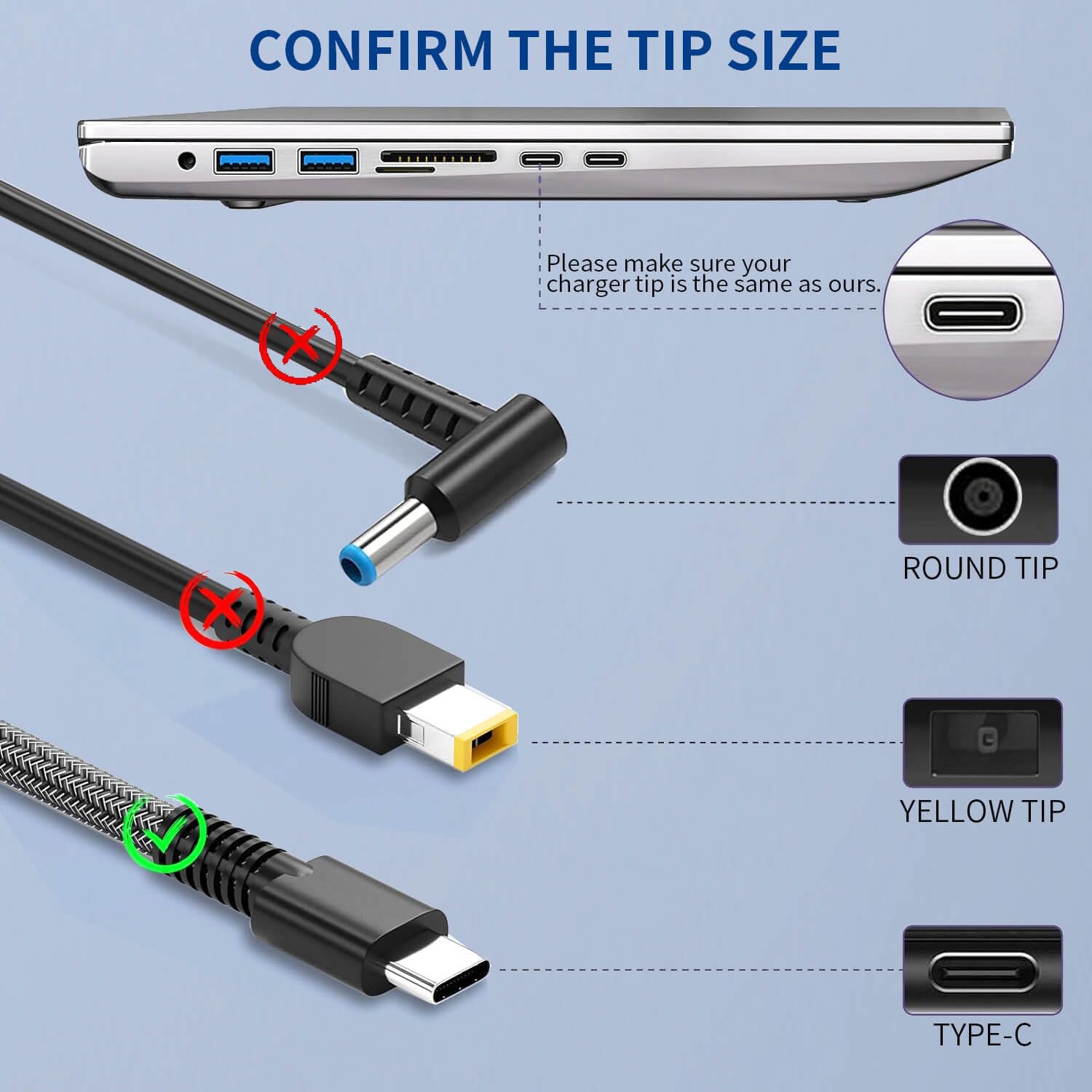 Foto 4 pulgar | Cargador De Ordenador Portátil Dmkaollk 65w Usb C Para Hp Envy X360, Spectre X360 - Venta Internacional.