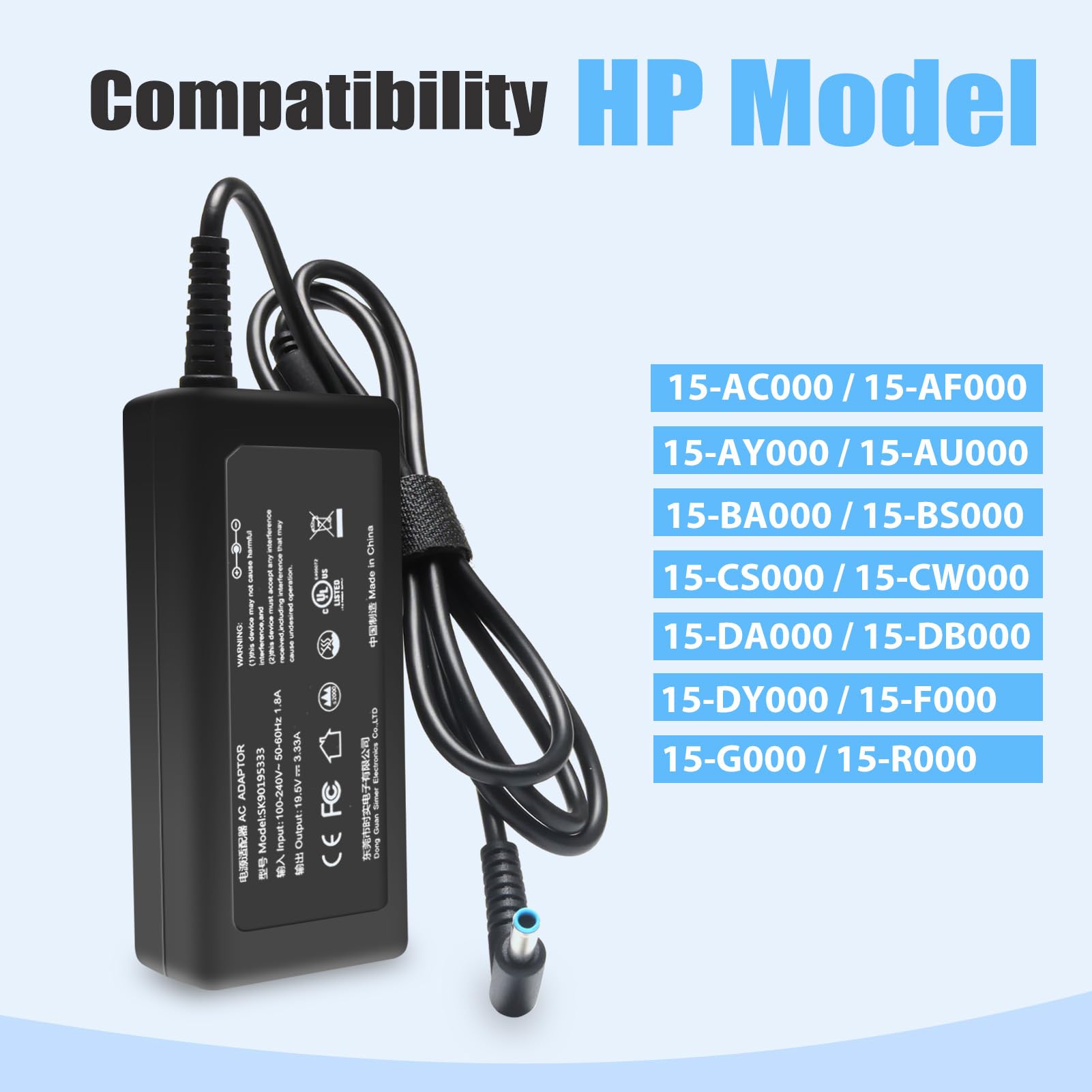 Foto 3 pulgar | Cargador Portátil, Adaptador De Corriente Alterna, Fuente De Alimentación De 45 W Y 65 W Para Hp - Venta Internacional.