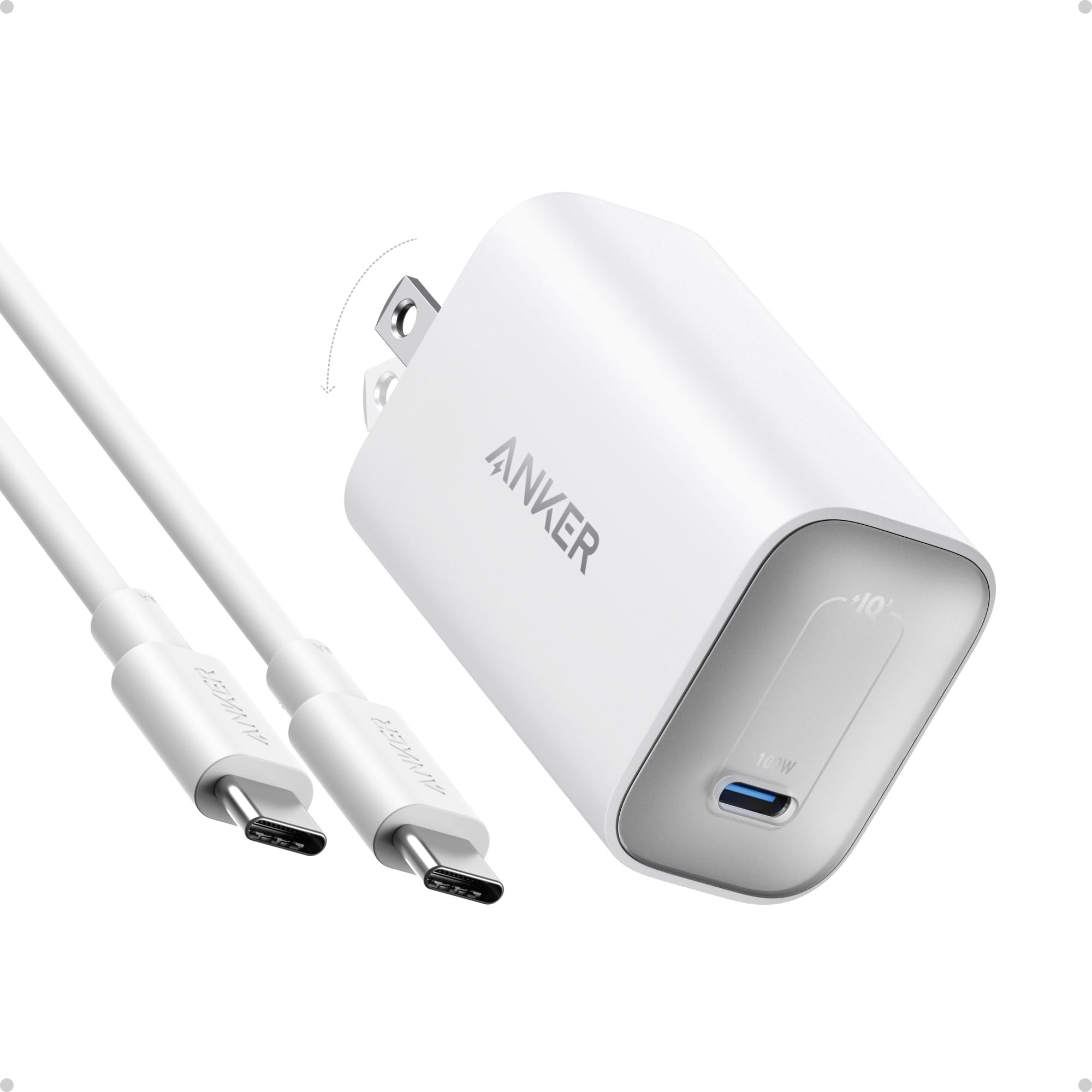 Foto 2 pulgar | Cargador Anker Nano De 100 W Para Macbook Con Cable Usb-c De 6 Pies Incluido - Venta Internacional.