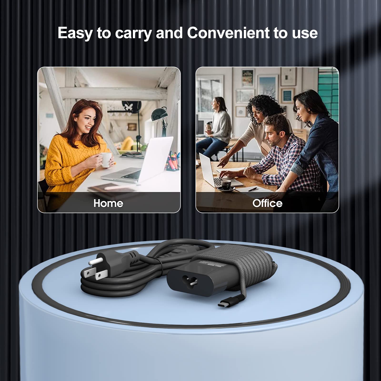Foto 7 | Cargador Portátil Roayewey Usb C De 65 W Para Hp Spectre X360 14 2 En 1 - Venta Internacional.