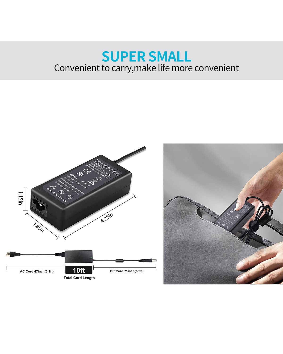 Foto 7 pulgar | Cargador Adaptador Ac De 65 W, 19,5 V Y 3,34 A Para Dell Chromebook 11 - Venta Internacional.