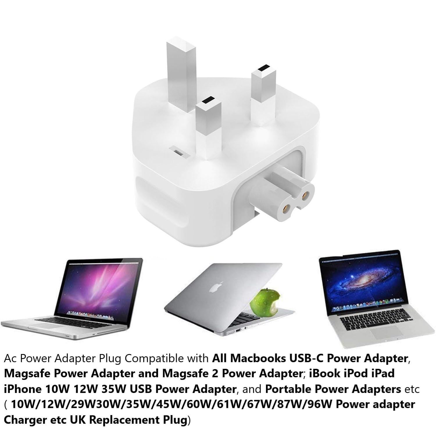 Foto 3 pulgar | Adaptador De Enchufe Mac Uk Tipo G Bs Standard Con Fusible Blanco - Venta Internacional.