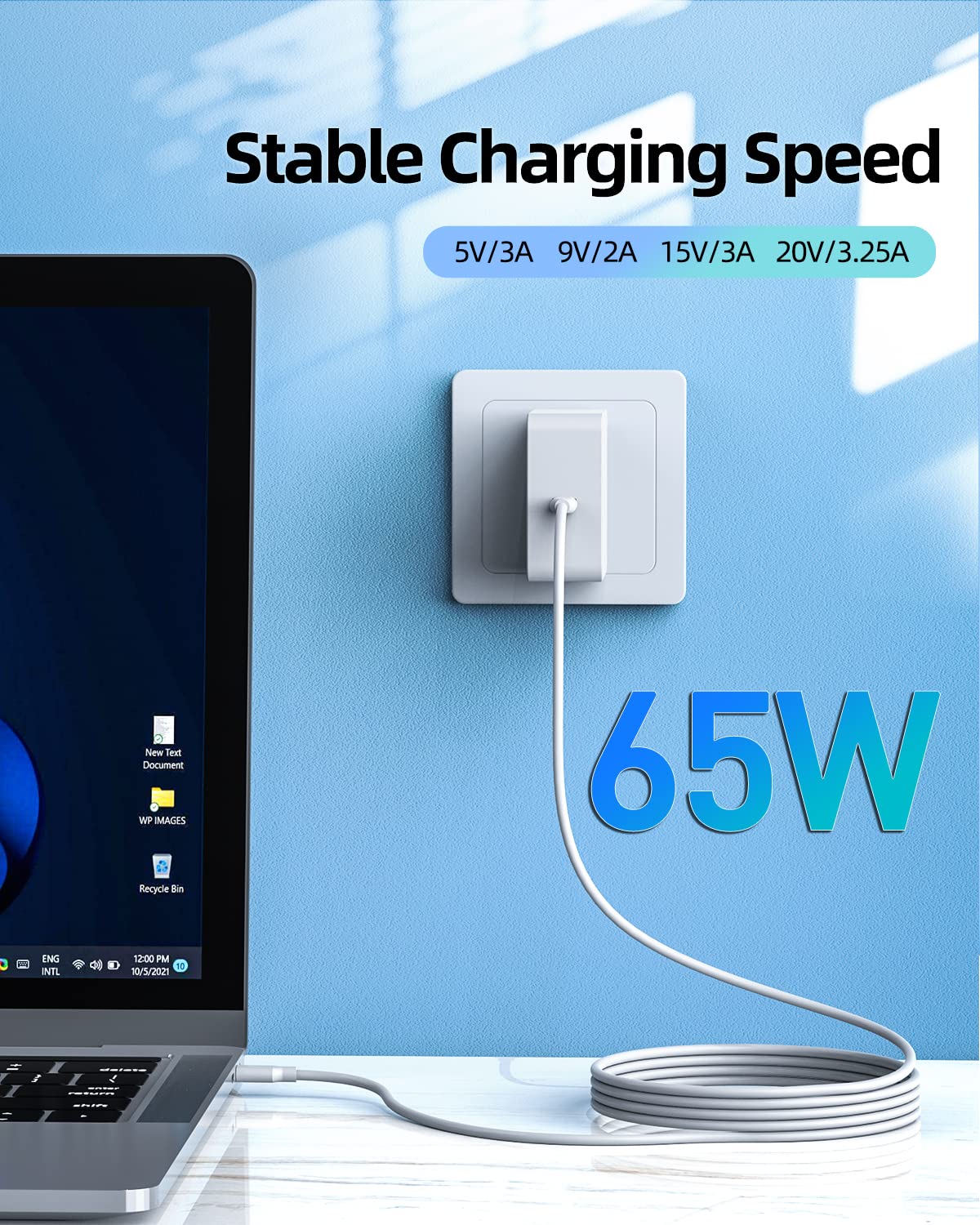 Foto 5 pulgar | Cargador Dexpt Usb C De 65 W Para Samsung Galaxy Book Pro 360 - Venta Internacional.