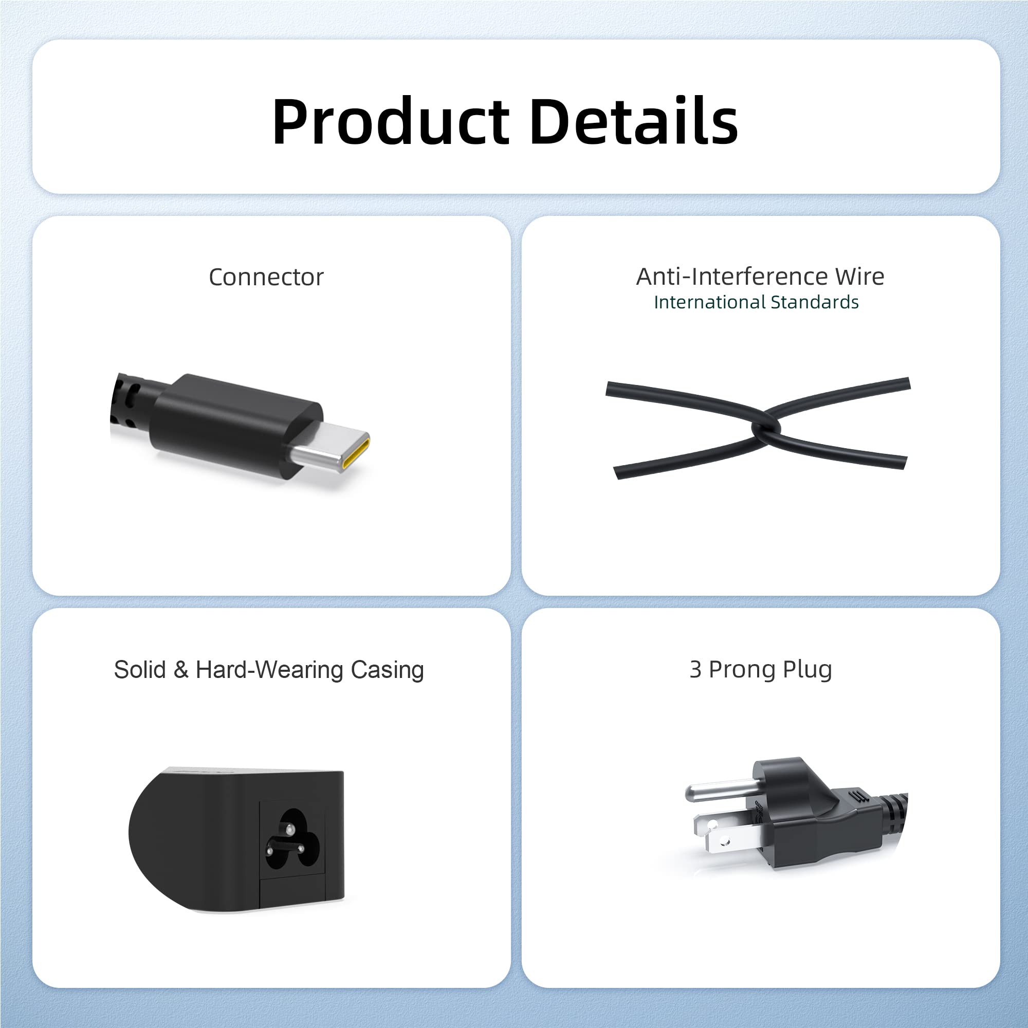 Foto 5 pulgar | Cargador Nicpower 65w 45w Usb C Para Portátil Lenovo Thinkpad - Venta Internacional.