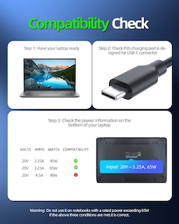 Foto 4 | Cargador Dexpt Usb-c De 65 W Y 45 W Para Portátil Asus Zenbook 14 13 S13 S Flip 3 Deluxe Duo 14 - Venta Internacional.